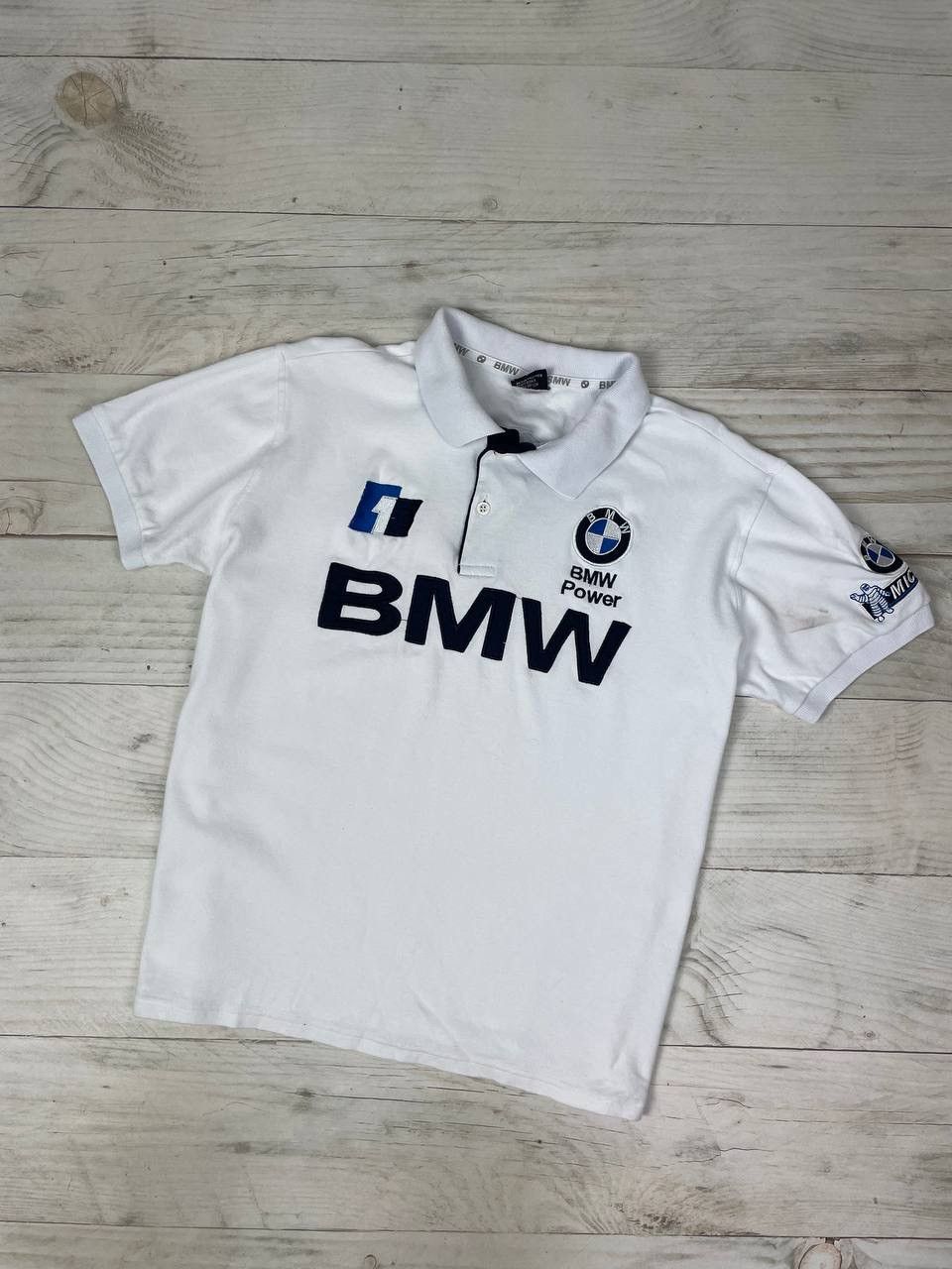 BMW Vintage BMW Polo Shirt 90s Racing Big Logo Size US S / EU 44-46 / 1 - 1 Thumbnail
