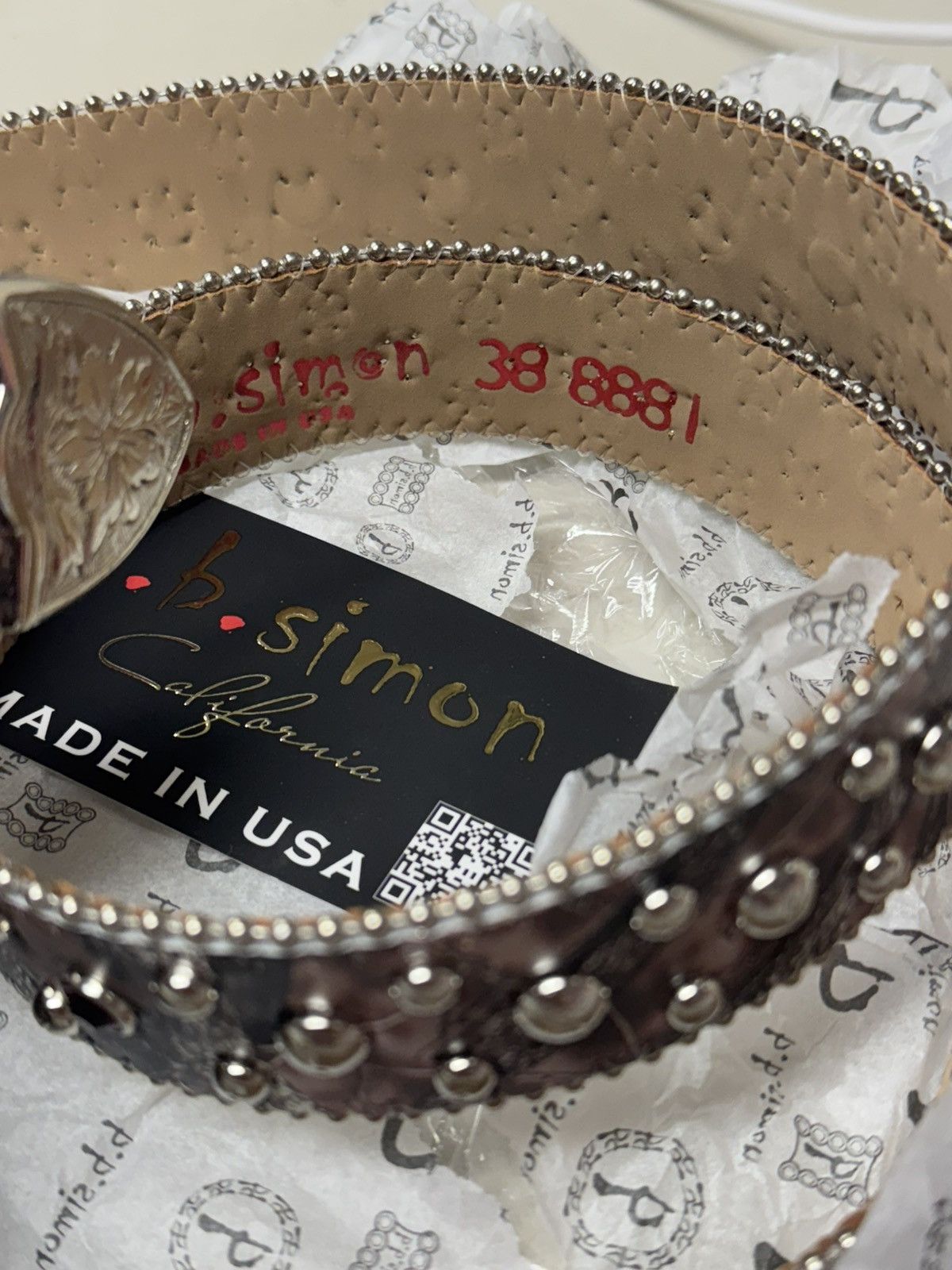 B.B. Simon × Supreme Supreme B. B. Simon Studded Ranger Belt Size ONE SIZE - 7 Thumbnail
