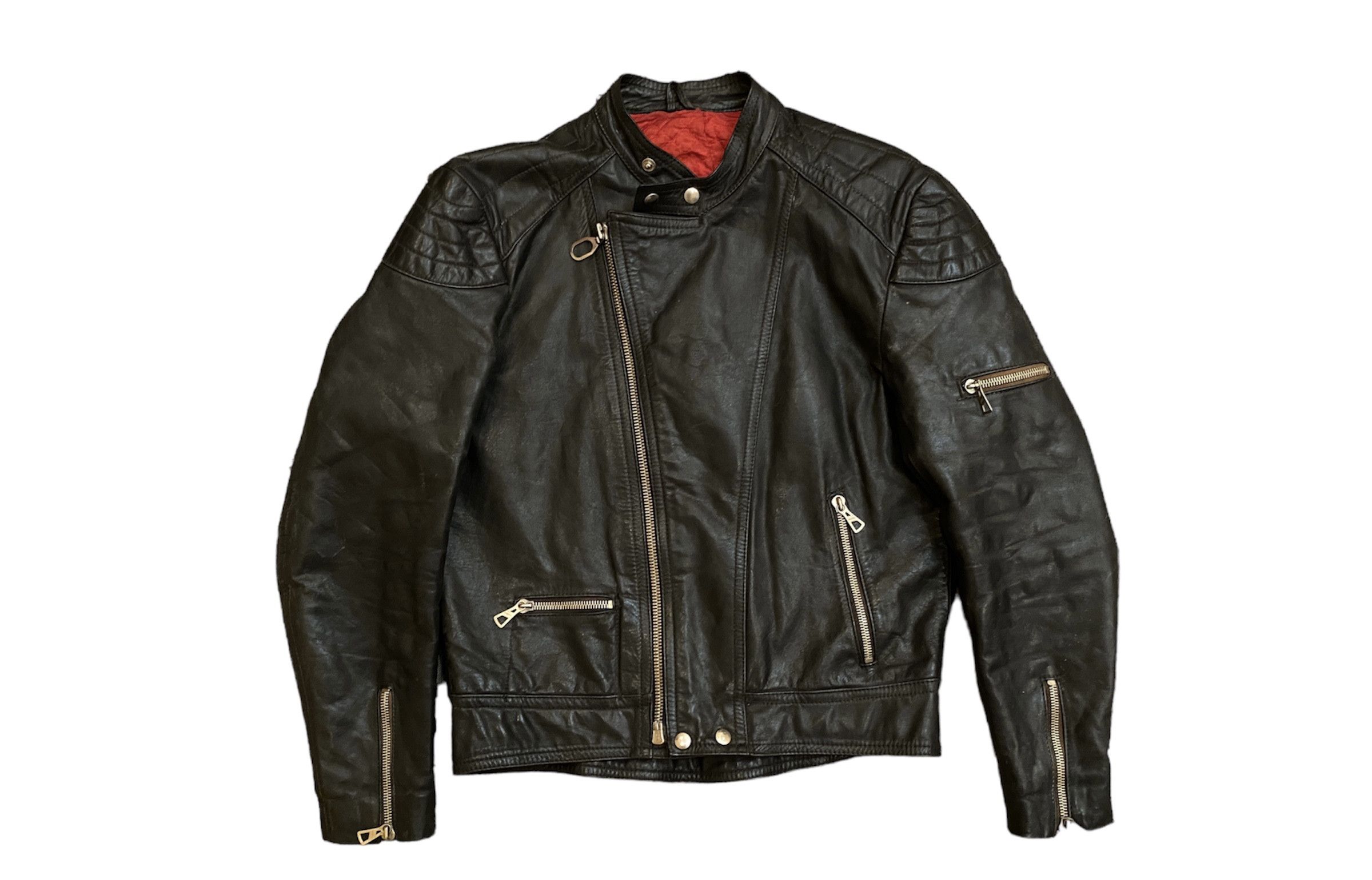Genuine Leather Rare Vintage 80s Harro Leather Biker Jacket Cafe Racer Size US M / EU 48-50 / 2 - 1 Thumbnail