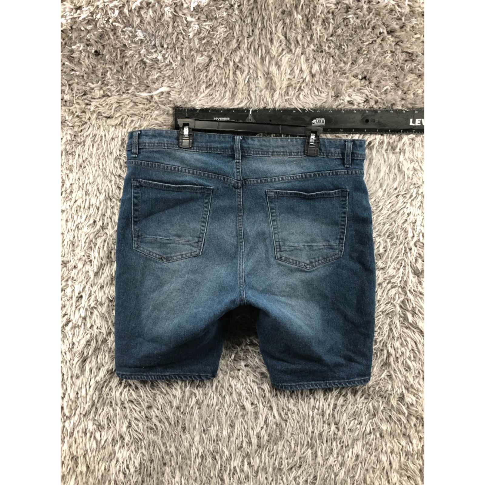 Vintage MBX Slim Short Mens 38 Mid Rise Medium Wash Denim Bermuda 5-Pocket Blue Slim Fit Casual Jeans Mens Size US 38 / EU 54 - 6 Thumbnail