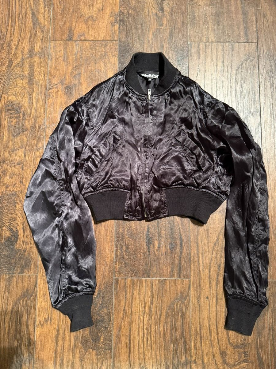 Comme des Garcons × Comme des Garcons Black × Comme des Garcons Homme Plus Cropped Black Bomber Size S / US 4 / IT 40 - 1 Thumbnail