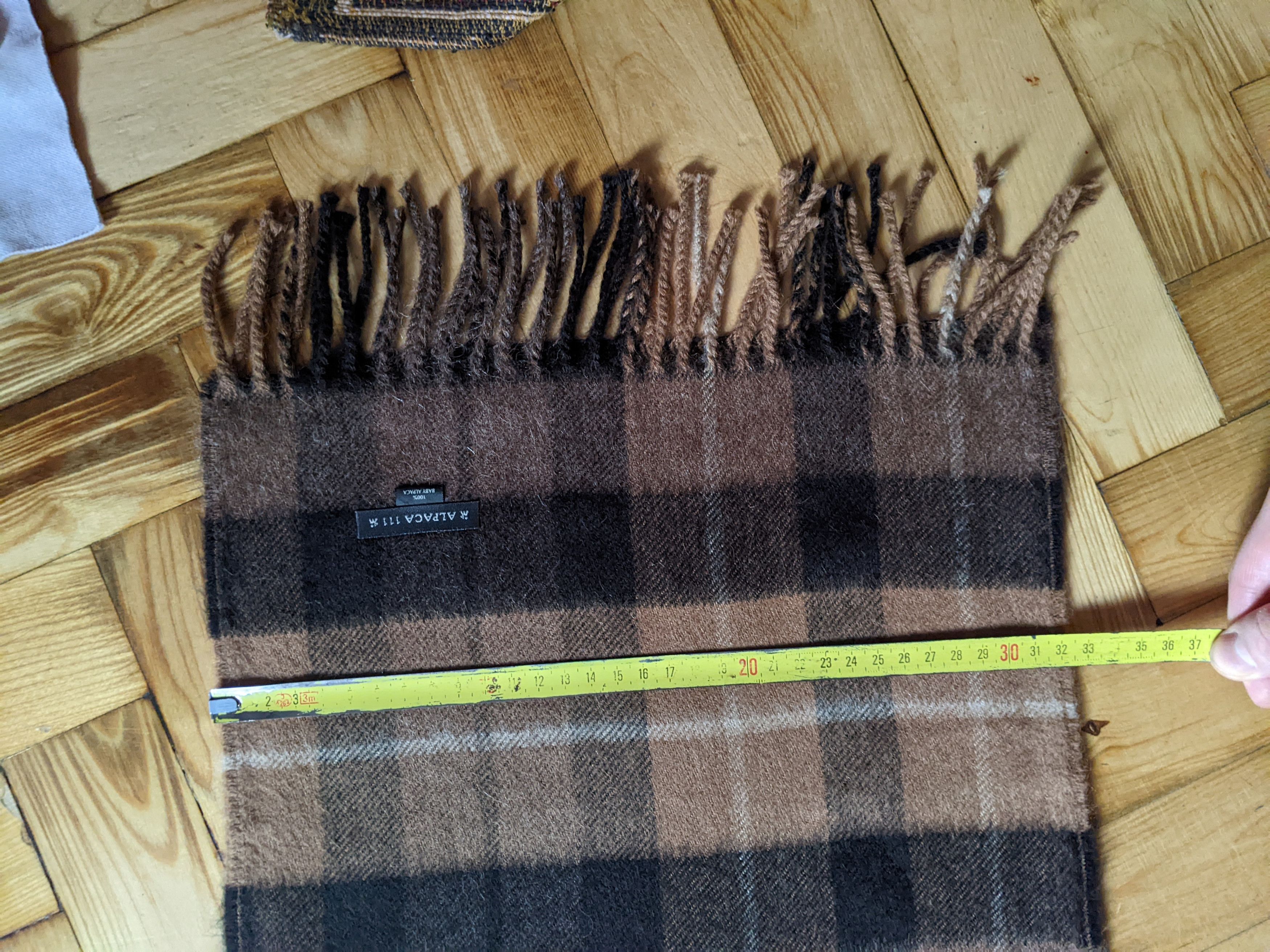 Vintage Alpaca11 Wool Plaid Scarf Barbour Burberry Polo Ralph Lauren Size ONE SIZE - 7 Thumbnail