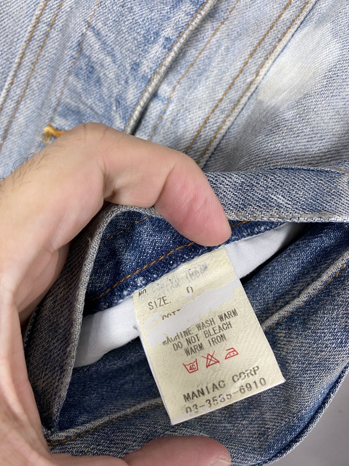 Le Grande Bleu (L.G.B.) Le Grand Bleu (LGB) Bleach Distressed Denim Jacket in Japan Size XS / US 0-2 / IT 36-38 - 12 Thumbnail