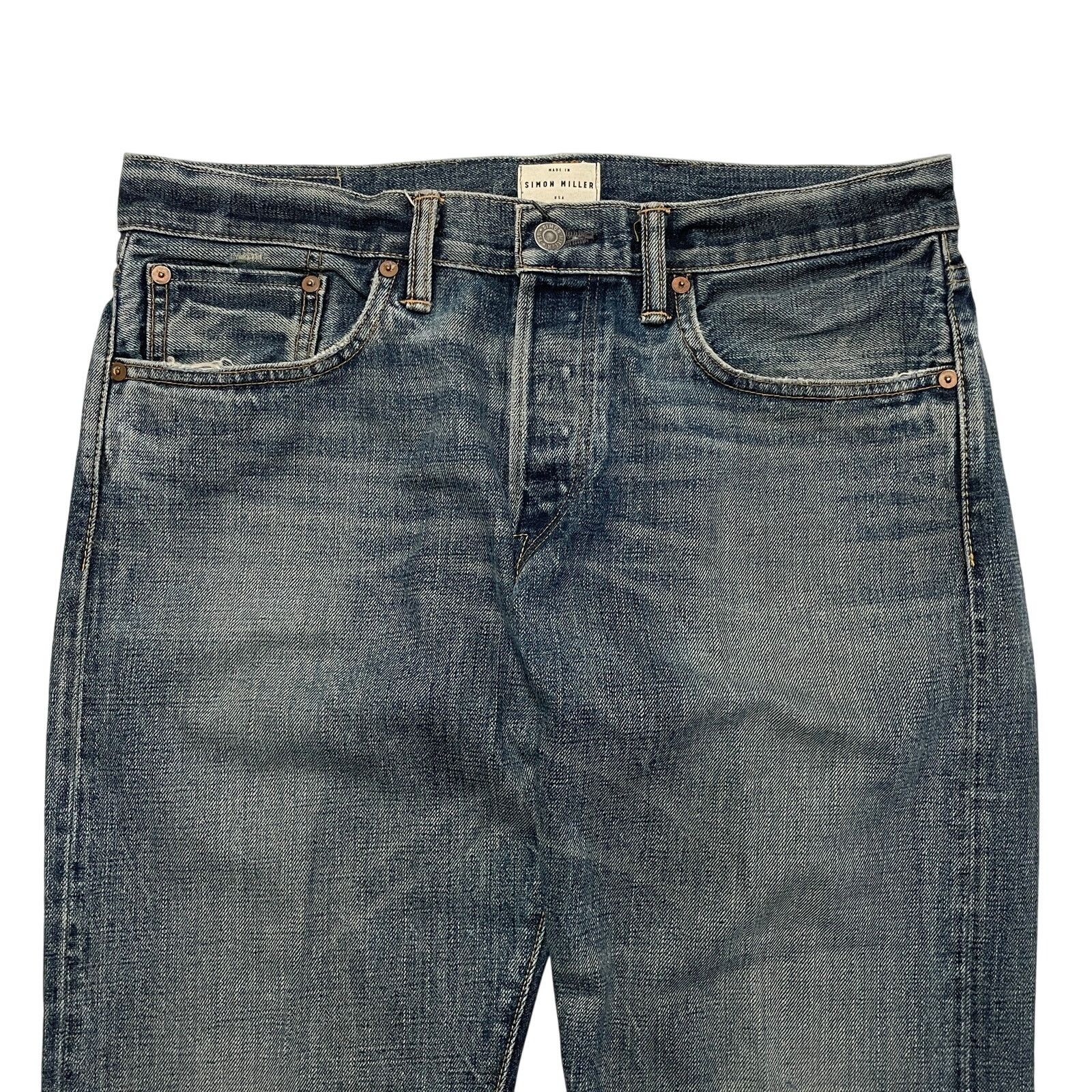 Simon Miller Simon Miller M002 Slim Knoll Blue Selvedge Denim Jeans 33x30 Size US 33 - 2 Thumbnail