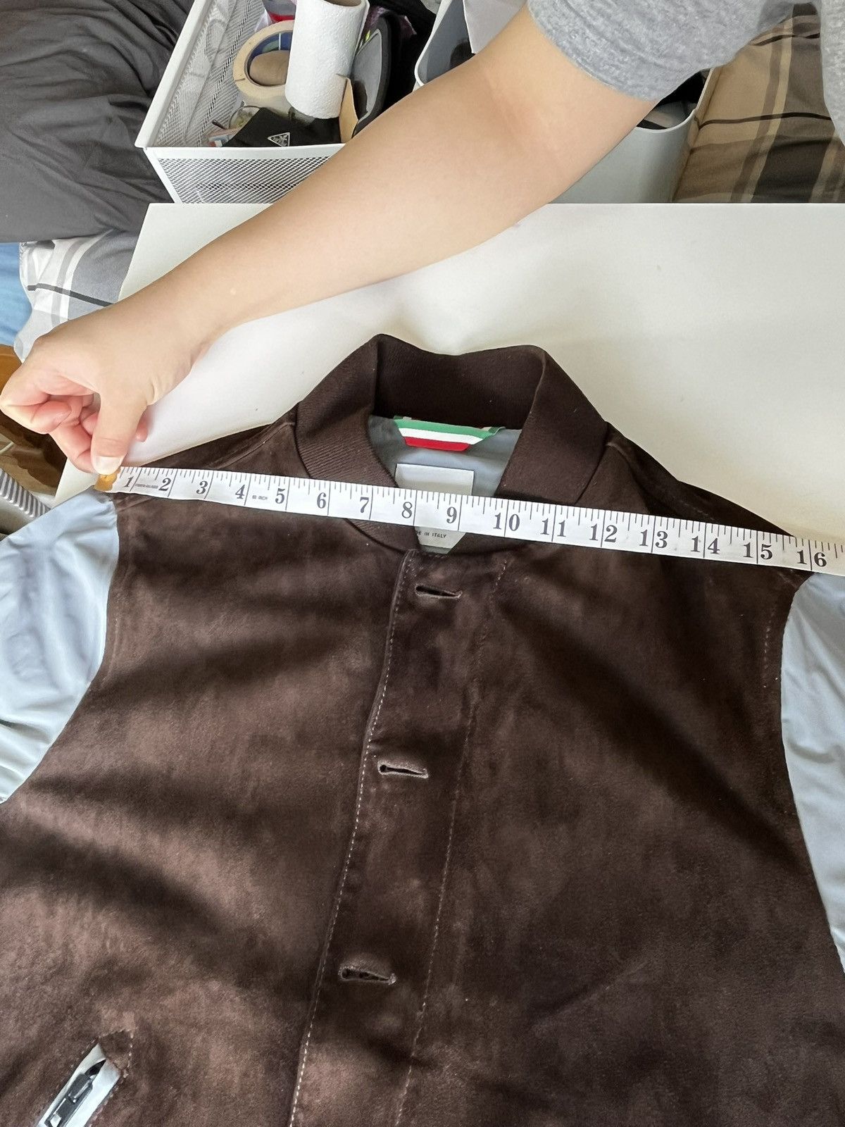 Moschino Moschino Suede Leather Varsity Bomber Jacket Made In Italy Size US S / EU 44-46 / 1 - 13 Thumbnail