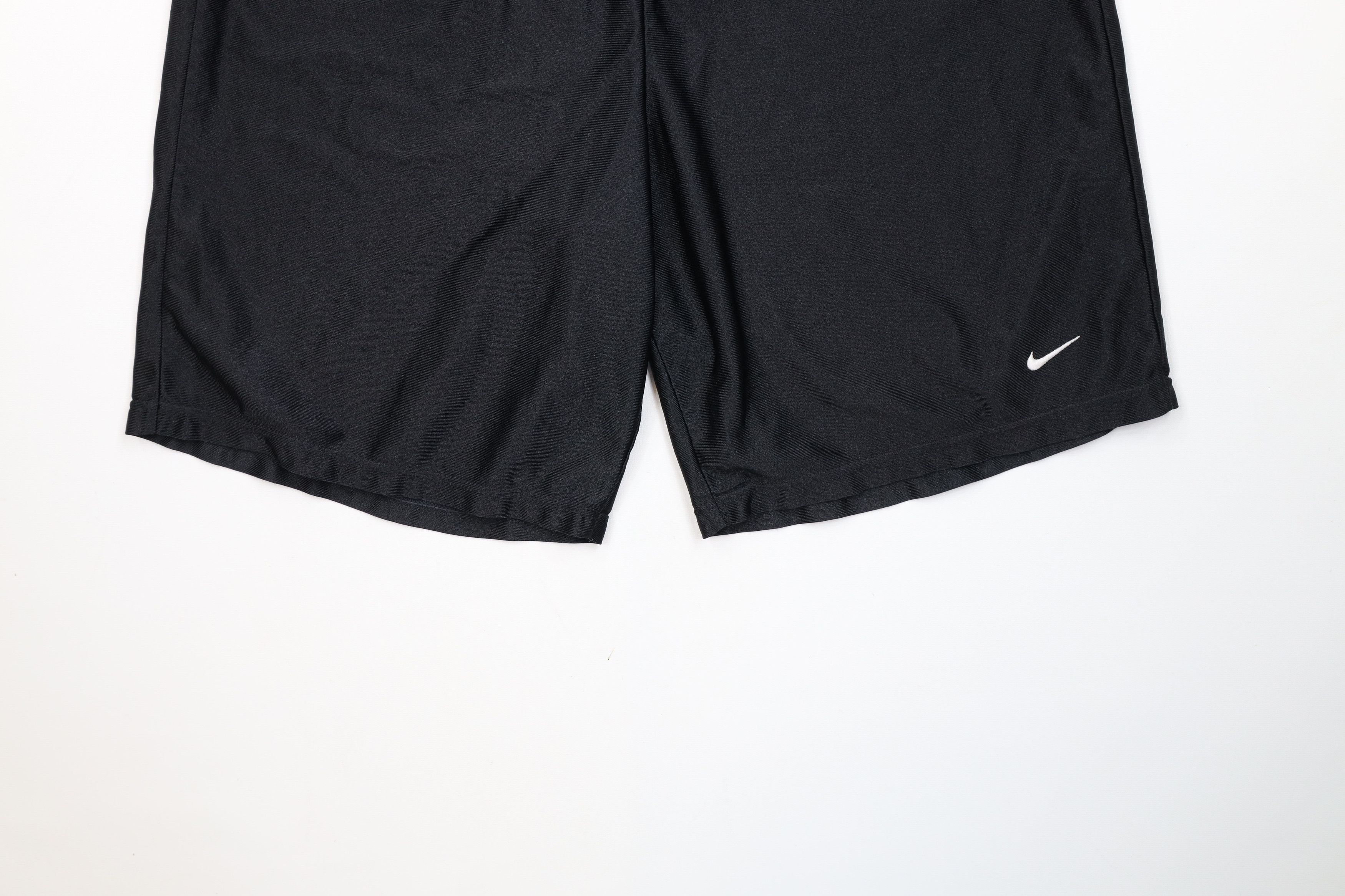Nike Vintage 90s Y2K Nike Mini Swoosh Silky Shorts Black USA Size US 32 / EU 48 - 4 Thumbnail