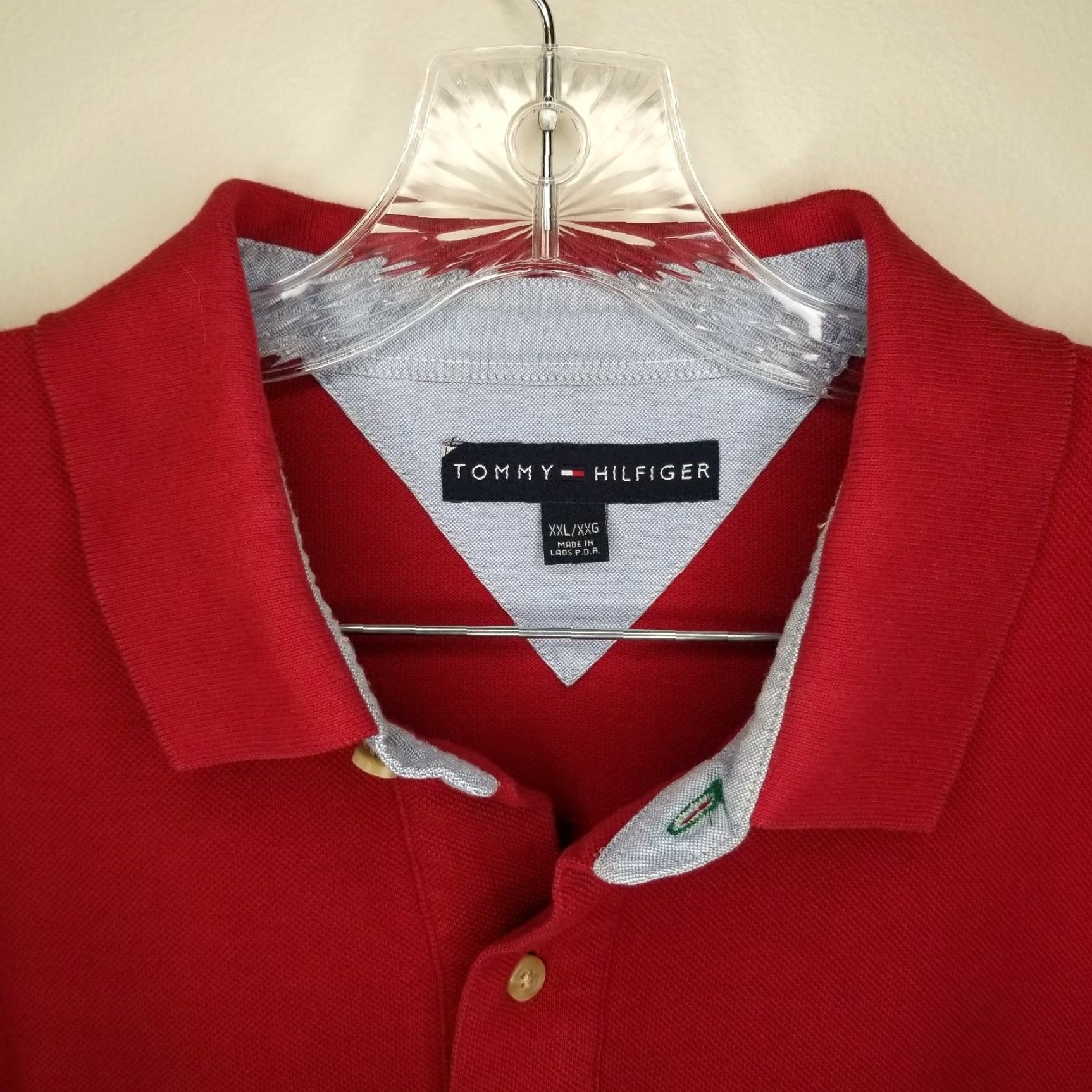 Tommy Hilfiger Tommy Hilfiger Polo Shirt Mens 2XL Red Short Sleeve Casual Apparel Size US XXL / EU 58 / 5 - 3 Thumbnail