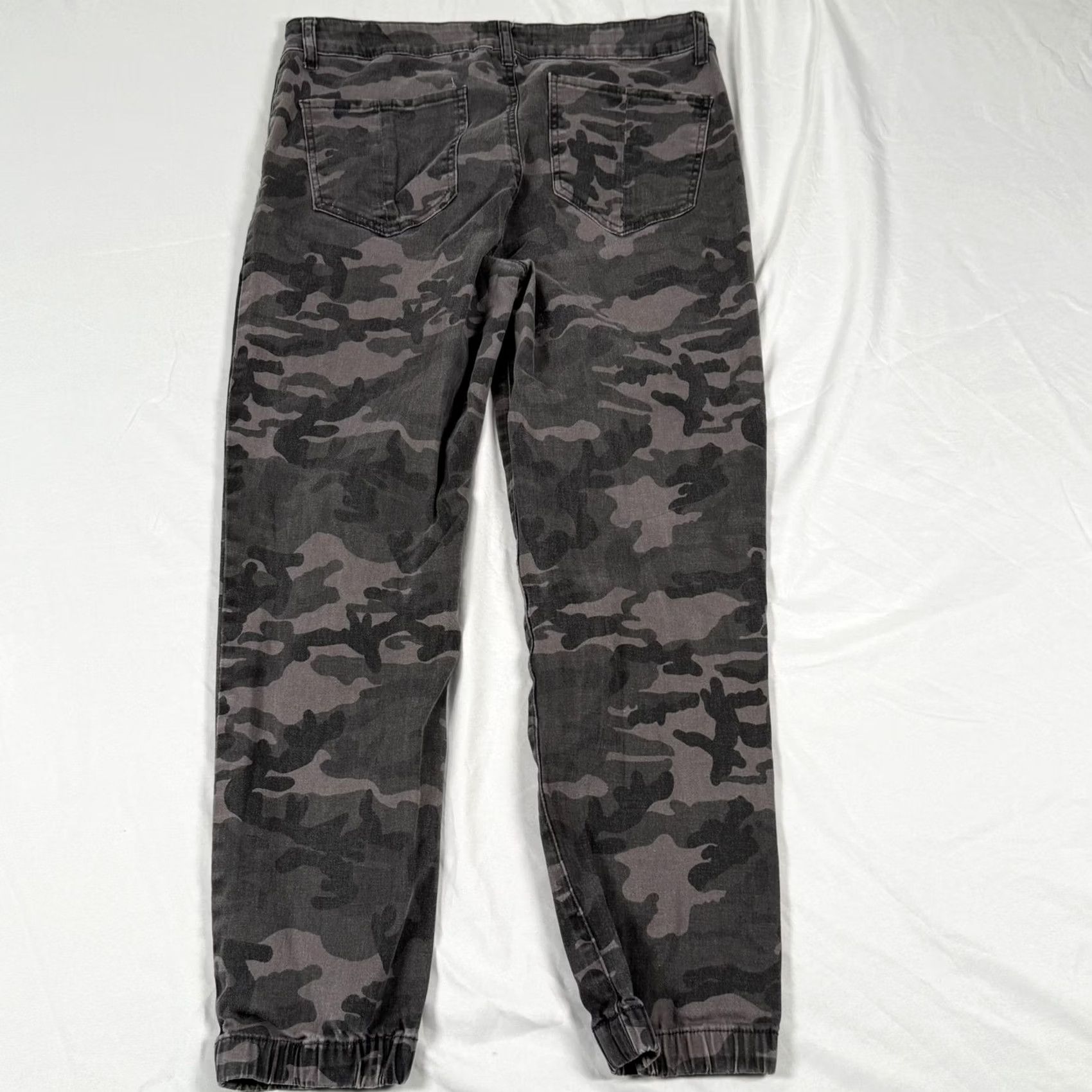 Vintage Prosperity Pants Womens Large Gray Camo Jogger Elastic Waist Cotton Blend Casual Size 36" / US 14 / IT 50 - 7 Thumbnail
