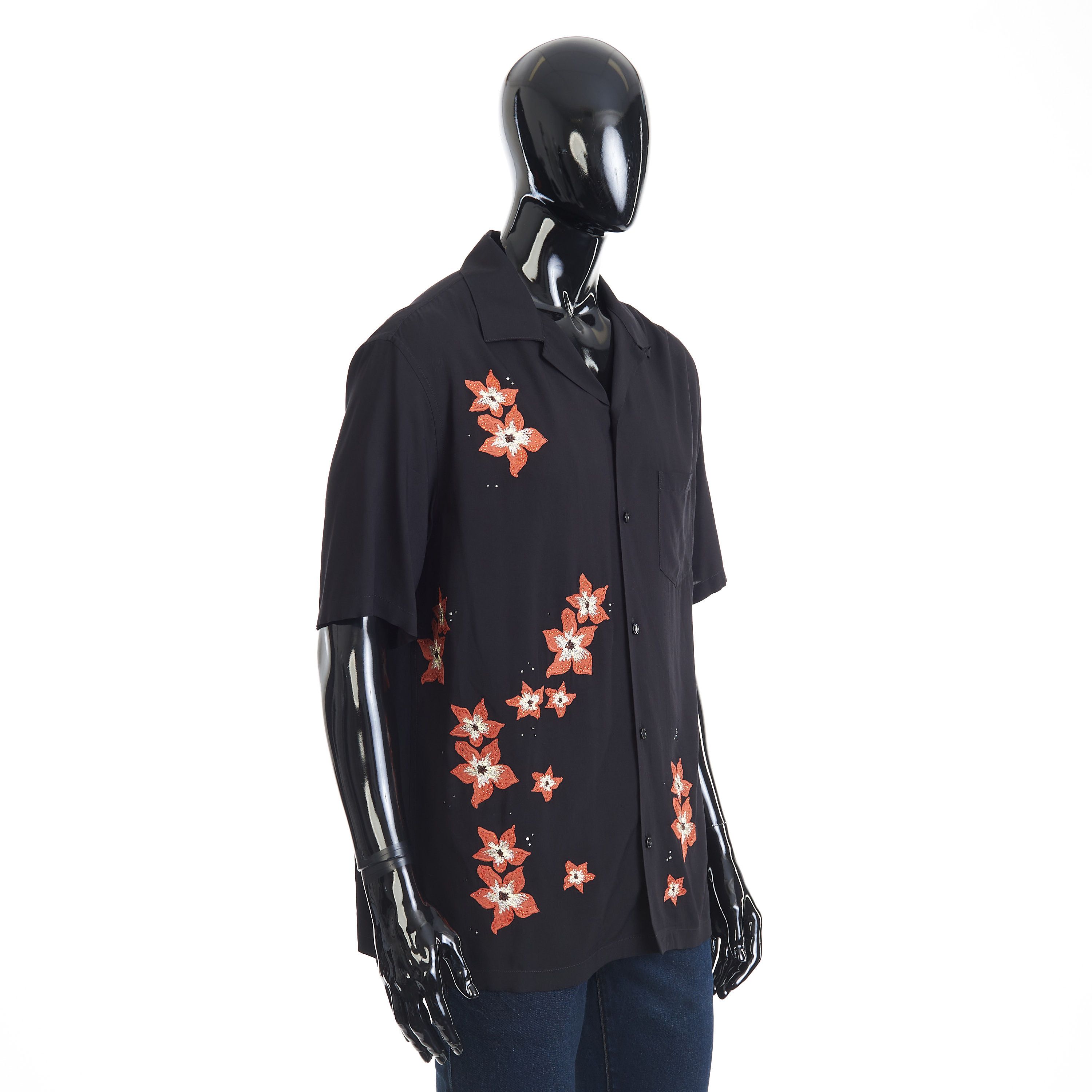 Celine Hawaiian Shirt - Hibiscus Flower Embroidery, Viscose Size US M / EU 48-50 / 2 - 8 Thumbnail