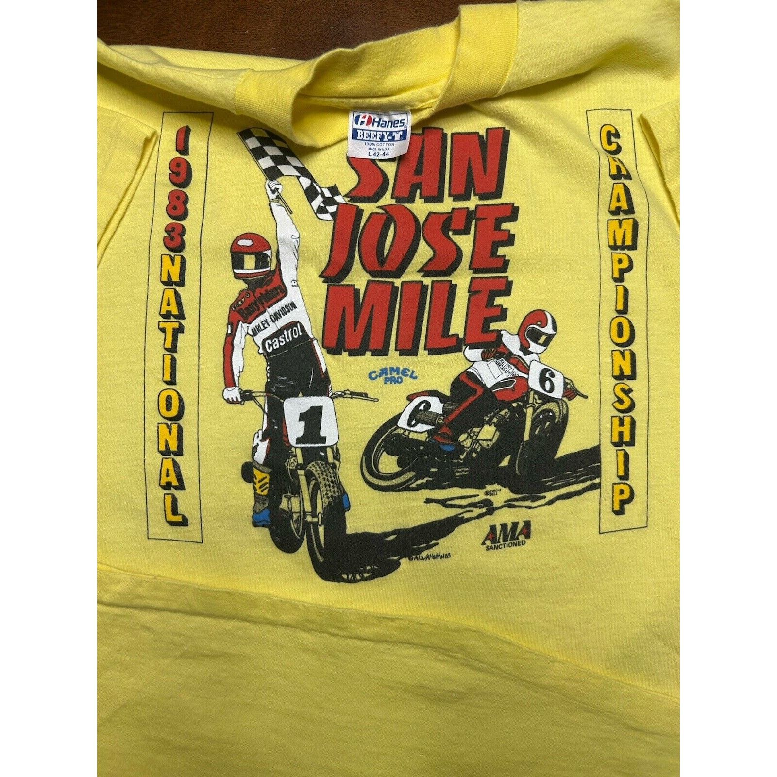 Camel 80s Camel Pro San Jose Mile National Championship AMA Shirt Size US L / EU 52-54 / 3 - 9 Thumbnail