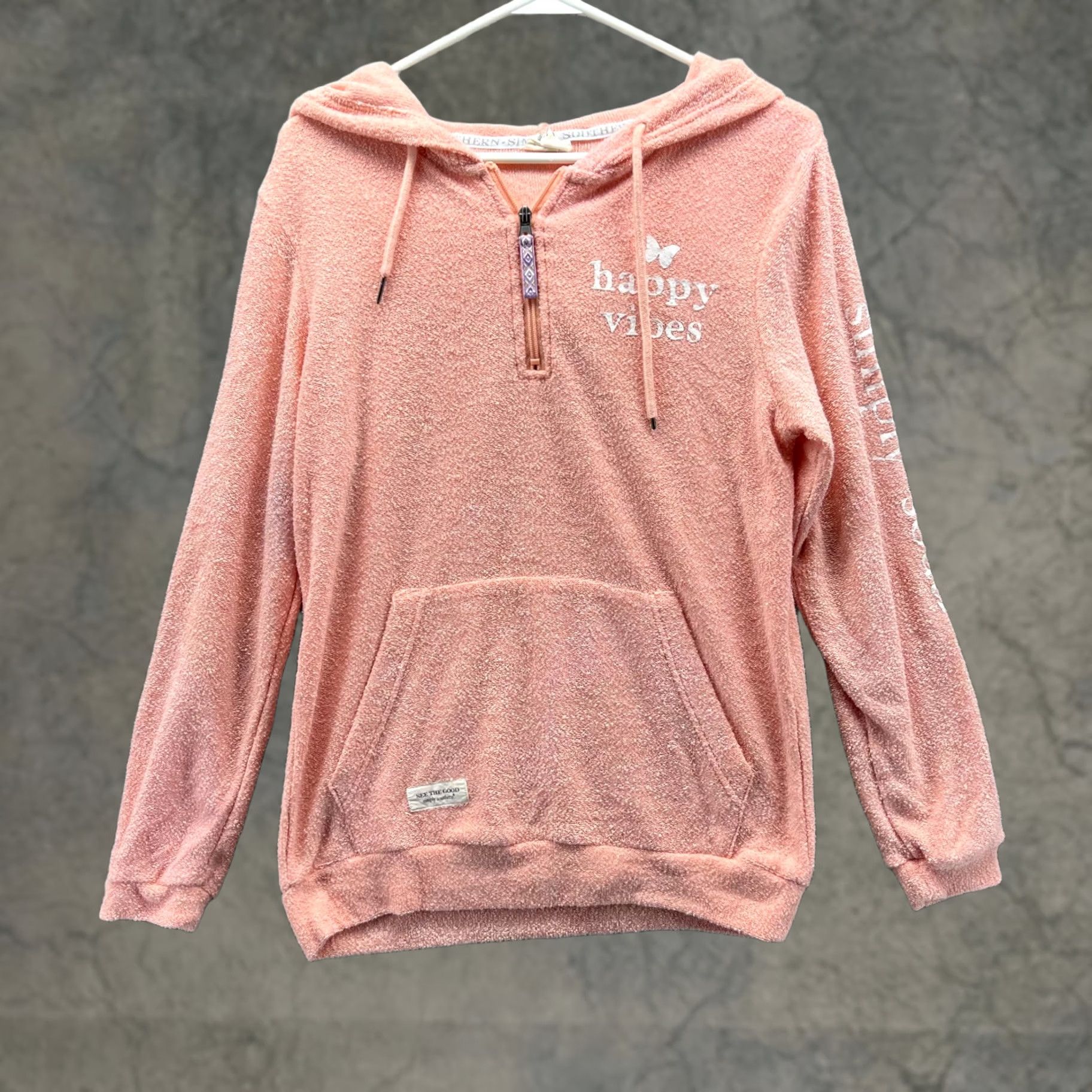 Pinko Simply Southern Hoodie Womens Small Pink Pullover Hooded Crew Neck Fleece Logo Size S / US 4 / IT 40 - 1 Thumbnail