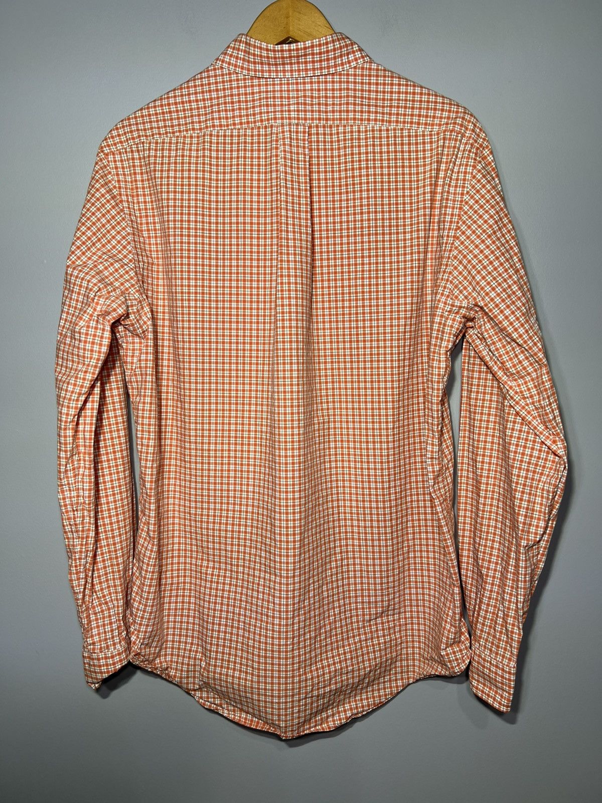 Polo Ralph Lauren Polo Ralph Lauren Shirt Men Sz Large Orange Gingham Check Size US L / EU 52-54 / 3 - 4 Thumbnail