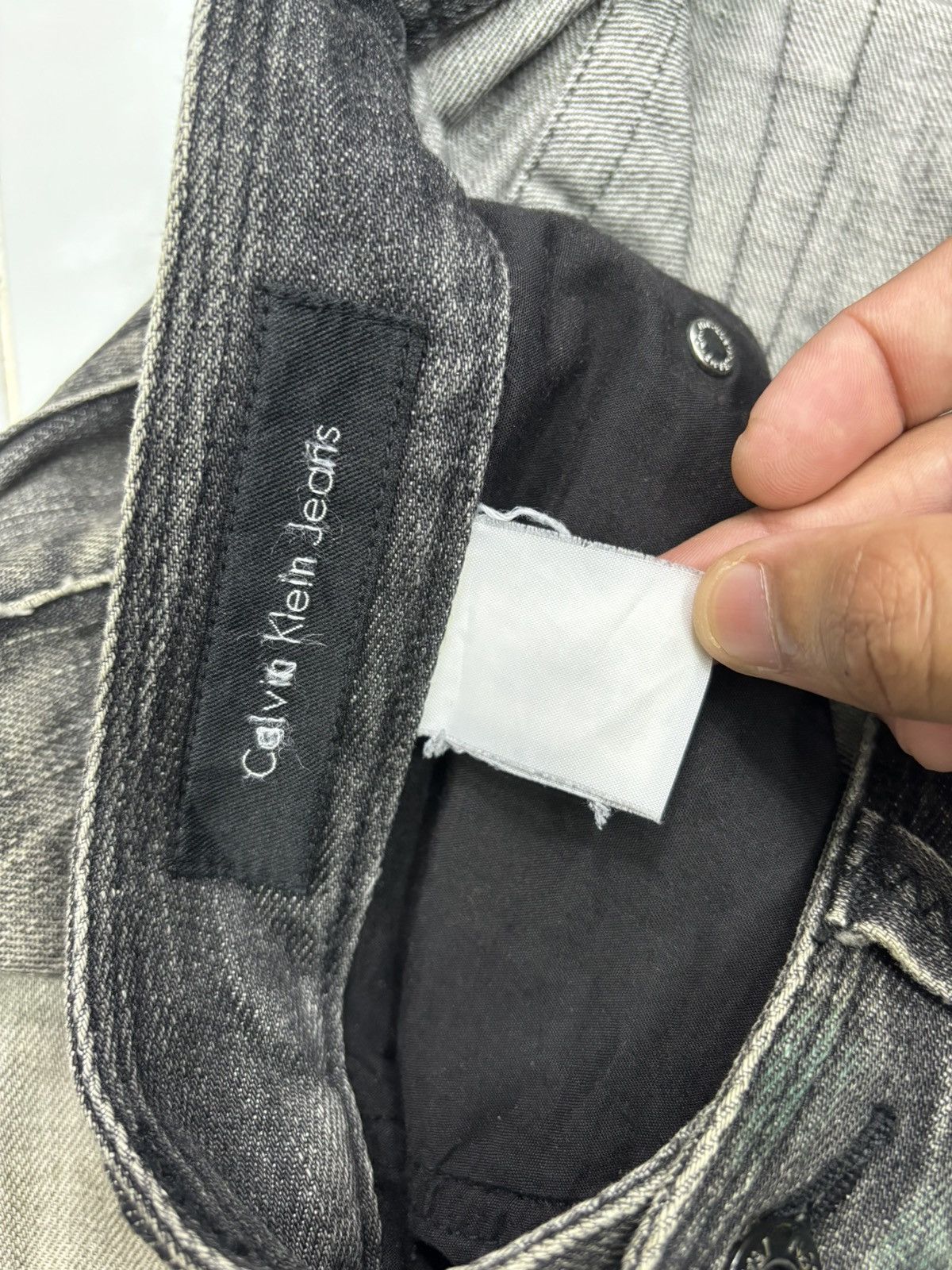 Kapital 🔥CALVIN KLEIN FADED BLACK BOOTCUT FLARE JEANS Size US 34 / EU 50 - 12 Thumbnail