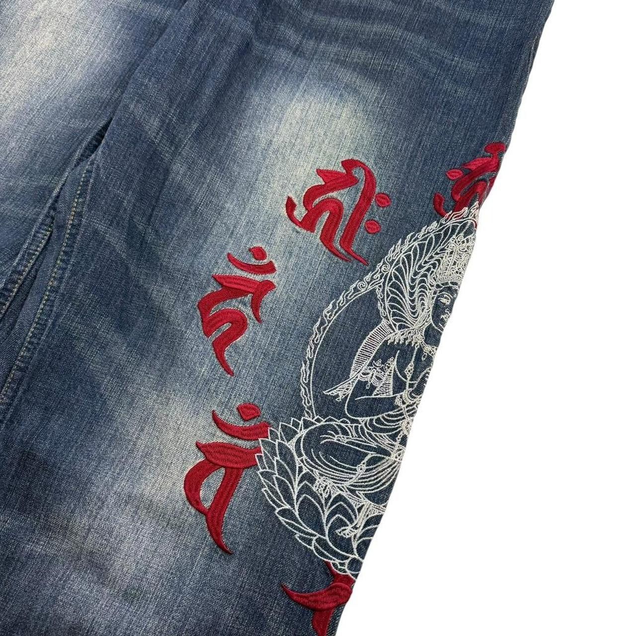 Karakuri Tamashii Karakuri Tamashii Embroidered Japanese Jeans - Waist 40 Size US 40 / EU 56 - 2 Thumbnail