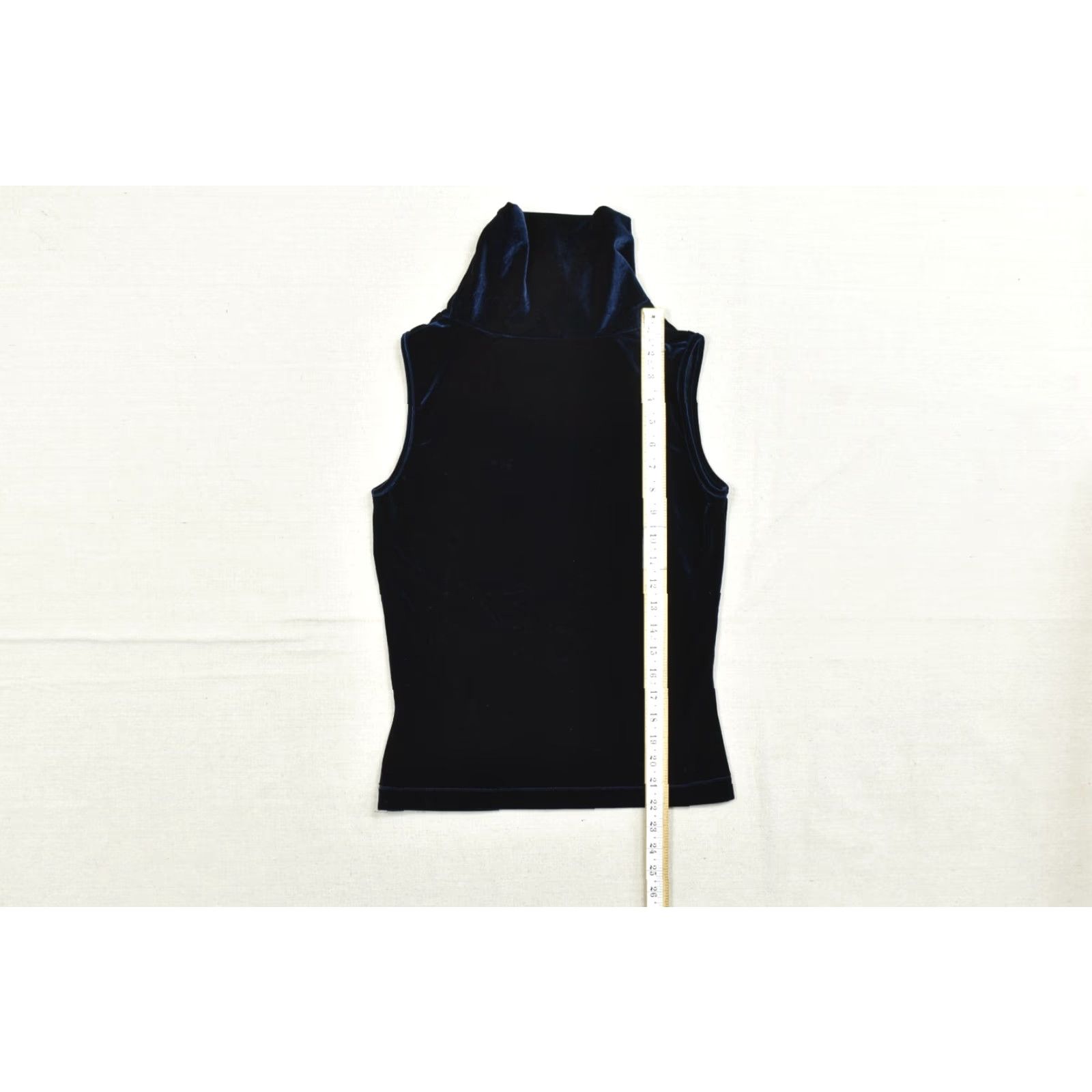 Tommy Hilfiger Tommy Hilfiger Women's Top Velvet Sleeveless Cowl Neck Navy Blue M Size M / US 6-8 / IT 42-44 - 4 Thumbnail
