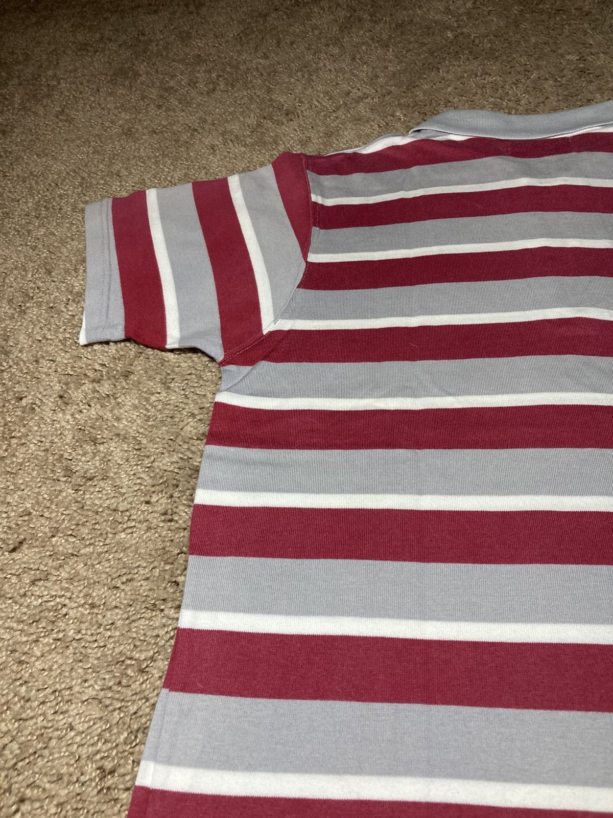 Japanese Brand 2001 Milkboy Genesis Striped Gray Zip Up Polo 90s Shirt MB Size US M / EU 48-50 / 2 - 9 Thumbnail