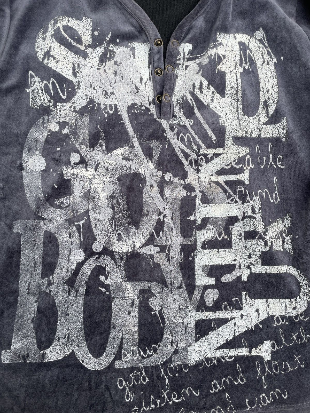 If Six Was Nine 2000s Japanese archive Layered Velour Poem Long Sleeve Tee Size US S / EU 44-46 / 1 - 6 Thumbnail