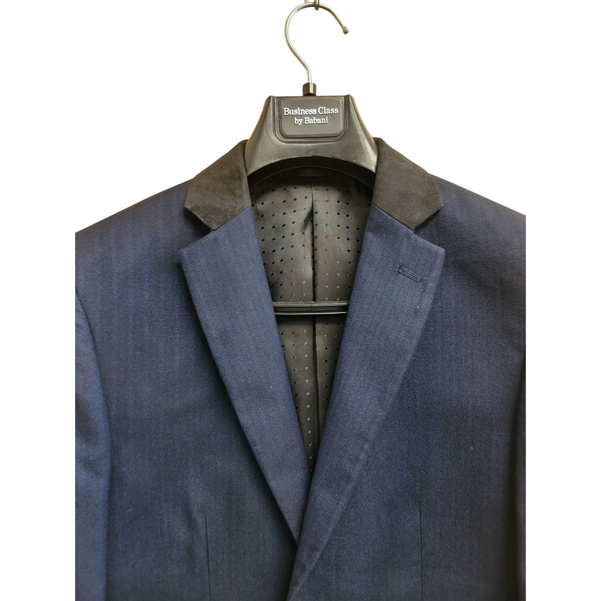 Other Mens Navy Blue Business Class By Babani Blazer Jacket With B Size 36R - 5 Thumbnail