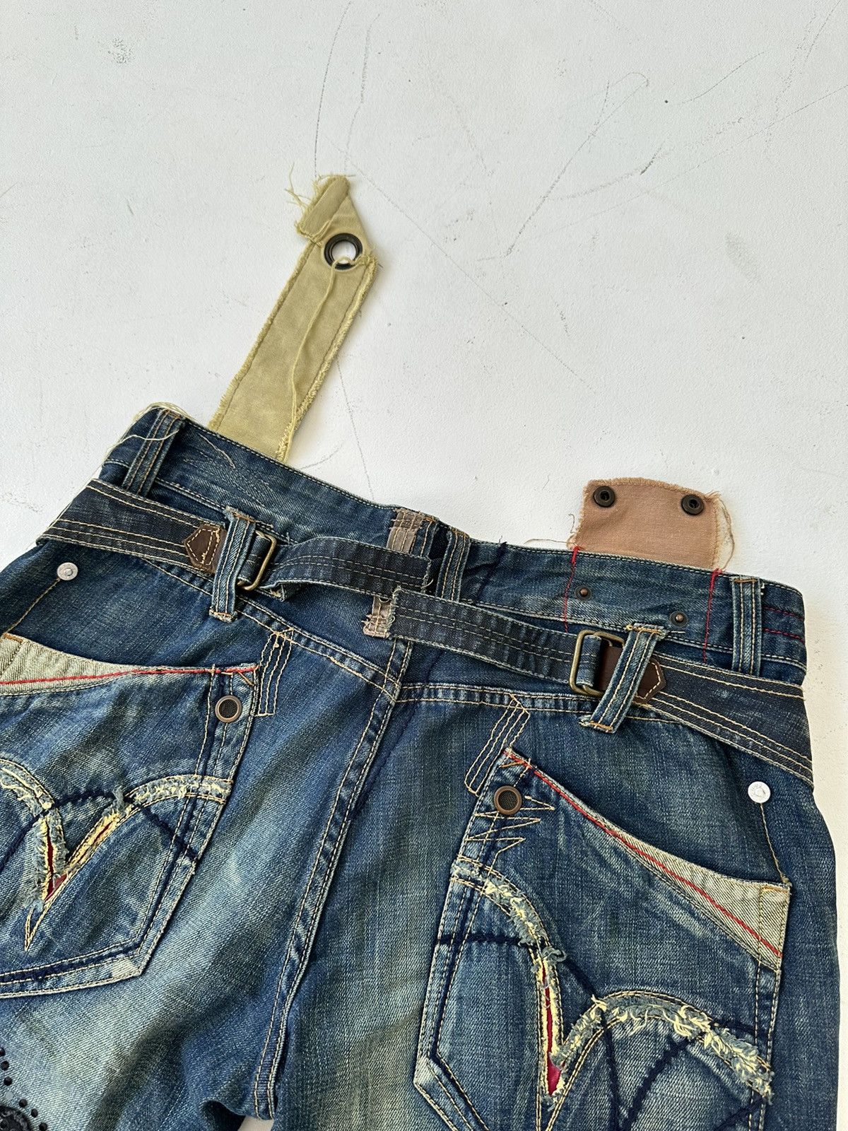 Japanese Brand Tough Jeansmith Japan Distressed Baggy Denim Jeans Size US 36 / EU 52 - 20 Thumbnail