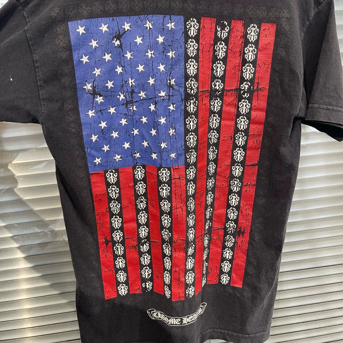Chrome Hearts Chrome Hearts Back Broken Flag Short Sleeve Tee S Size US S / EU 44-46 / 1 - 6 Thumbnail