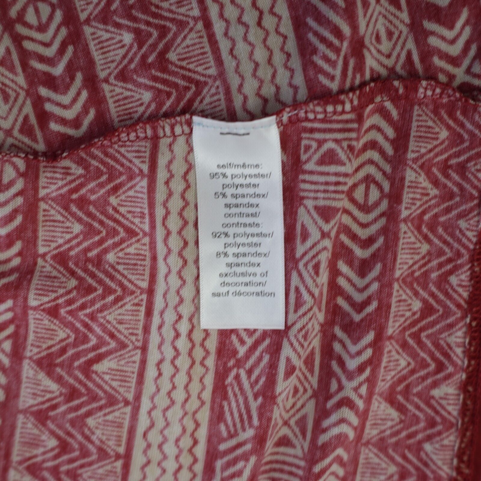 Designer Maurices Open Top Polyester Spanex And Mesh Pink Atzec Large Size L / US 10 / IT 46 - 5 Thumbnail