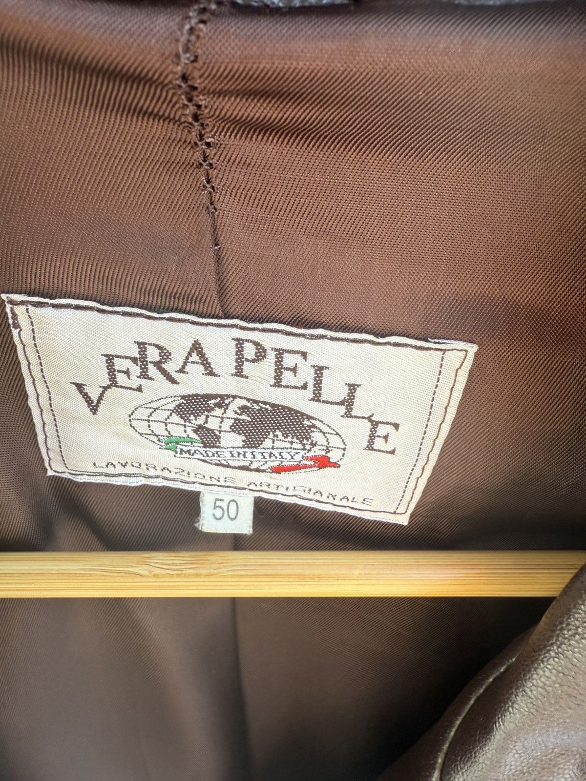 Vintage Burgundy Leather Jacket (Made in Italy) Size US L / EU 52-54 / 3 - 3 Thumbnail