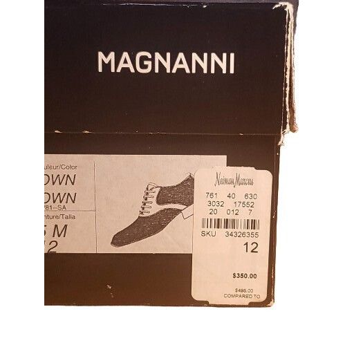 Magnanni Magnanni Samson Croc Skin Oxford Shoes Sz 12 M Men Embossed Size US 12 / EU 45 - 7 Thumbnail