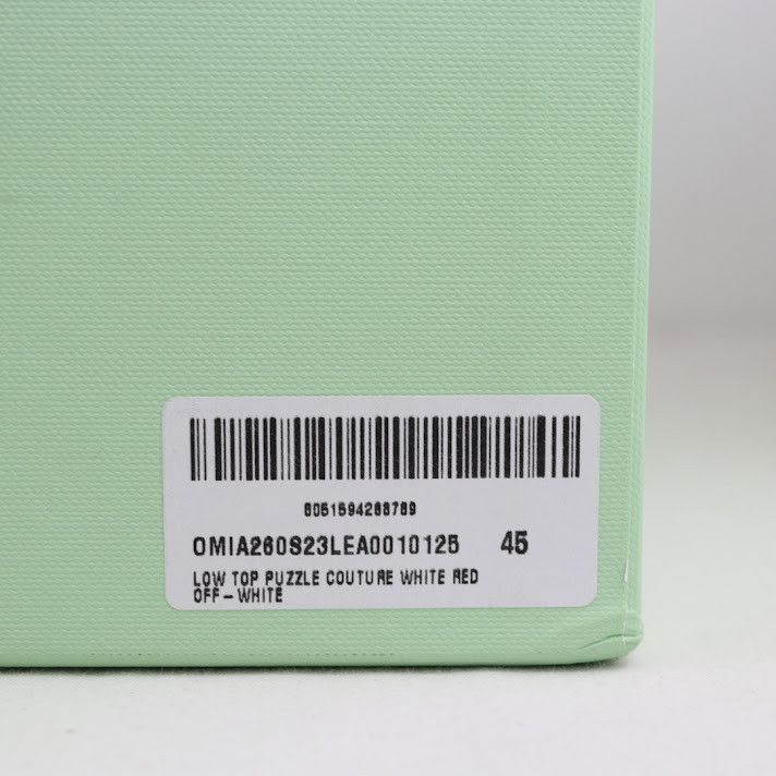Off-White o1rshd1 Low Top Puzzle Couture Sneakers in White/Red Size US 12 / EU 45 - 12 Thumbnail