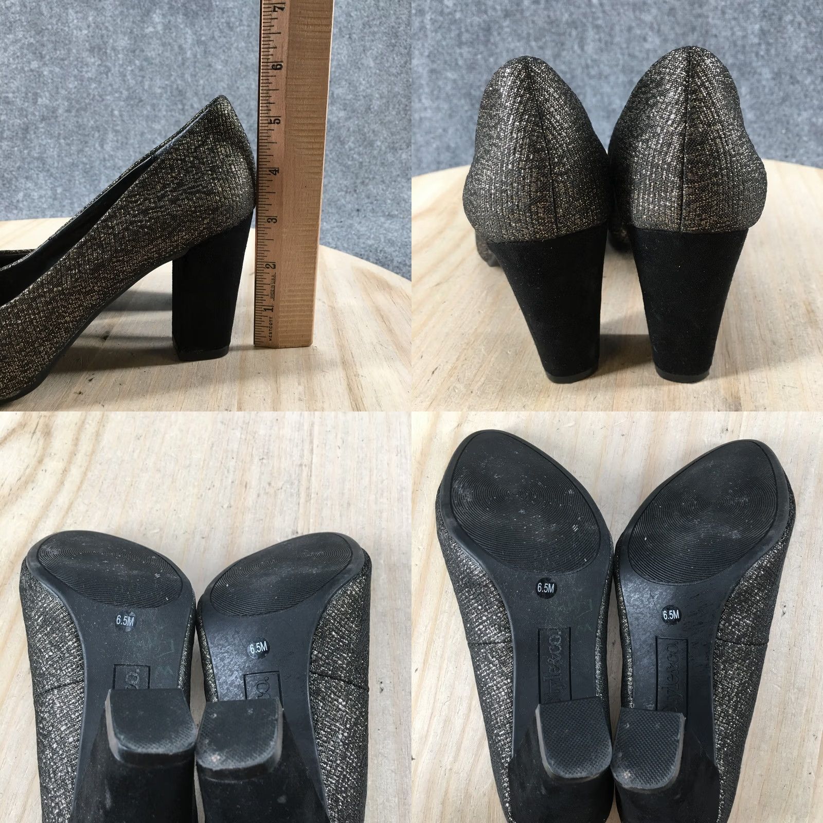 Style & Co Style&Co Gold Fabric High Heels Pumps Womens 6.5 M Asyaa Classic Slip On Shoes Size US 7 / IT 37 - 8 Thumbnail