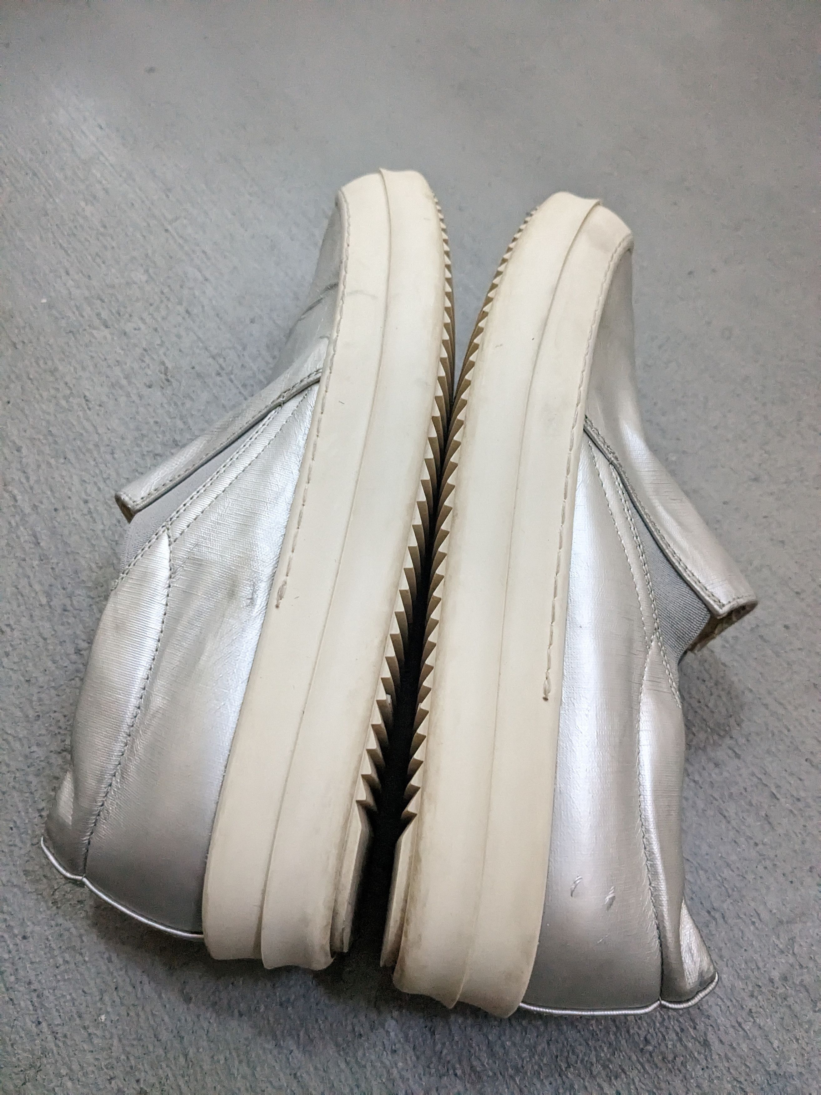 Rick Owens Rick Owens DRKSHDW Boat Ramones Size 7 40 Silver Size US 7 / EU 40 - 6 Thumbnail