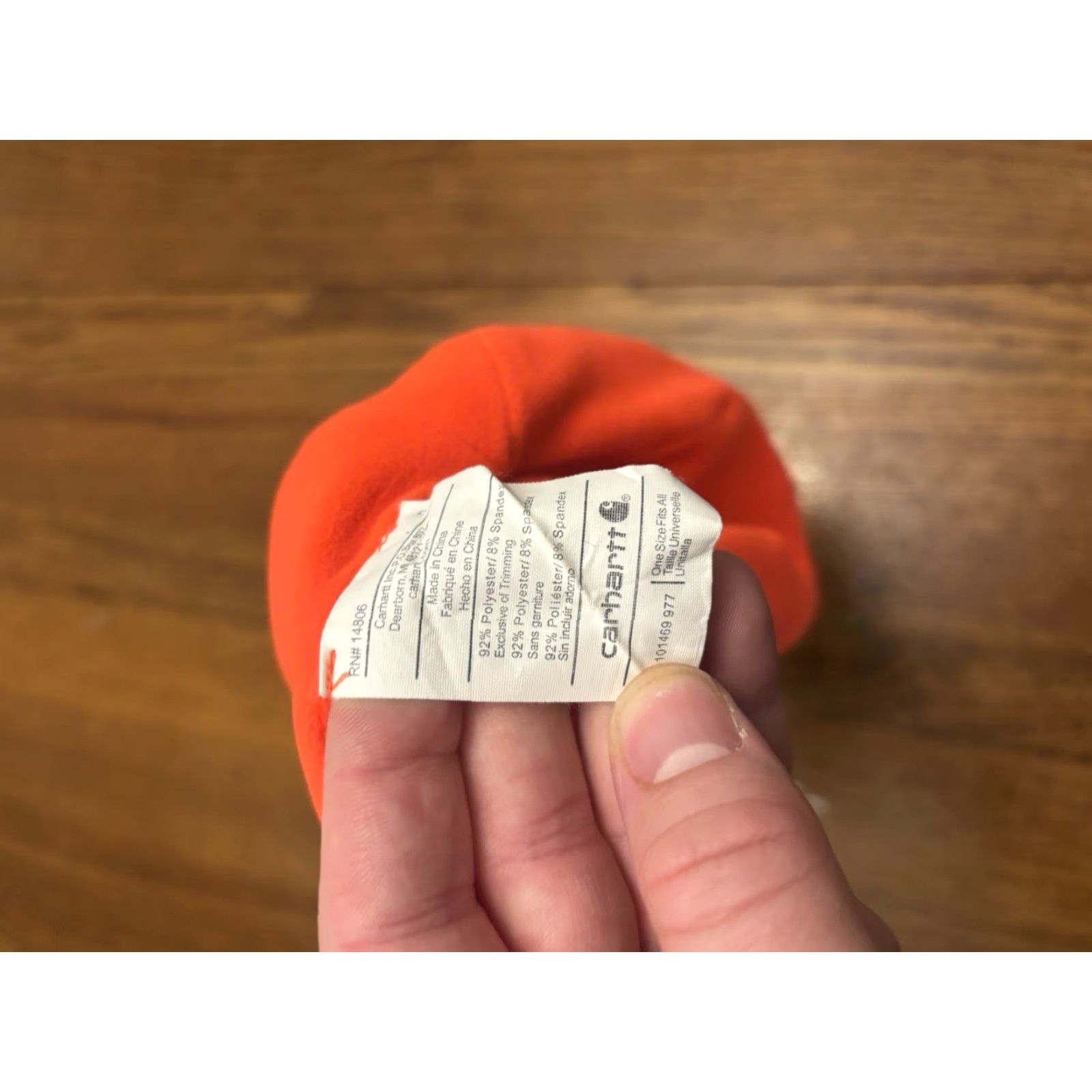 Carhartt Carhartt Force Reversible Fleece Hat Mens Camouflage Blaze Orange Hunting Beanie Fall Winter Moisture Wicking Reversible Thermal Casual Workwear Men Size 44L - 4 Thumbnail