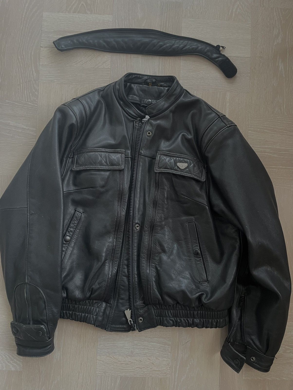 FirstGear Vintage Leather Motorcycle Jacket Size US XL / EU 56 / 4 - 7 Thumbnail