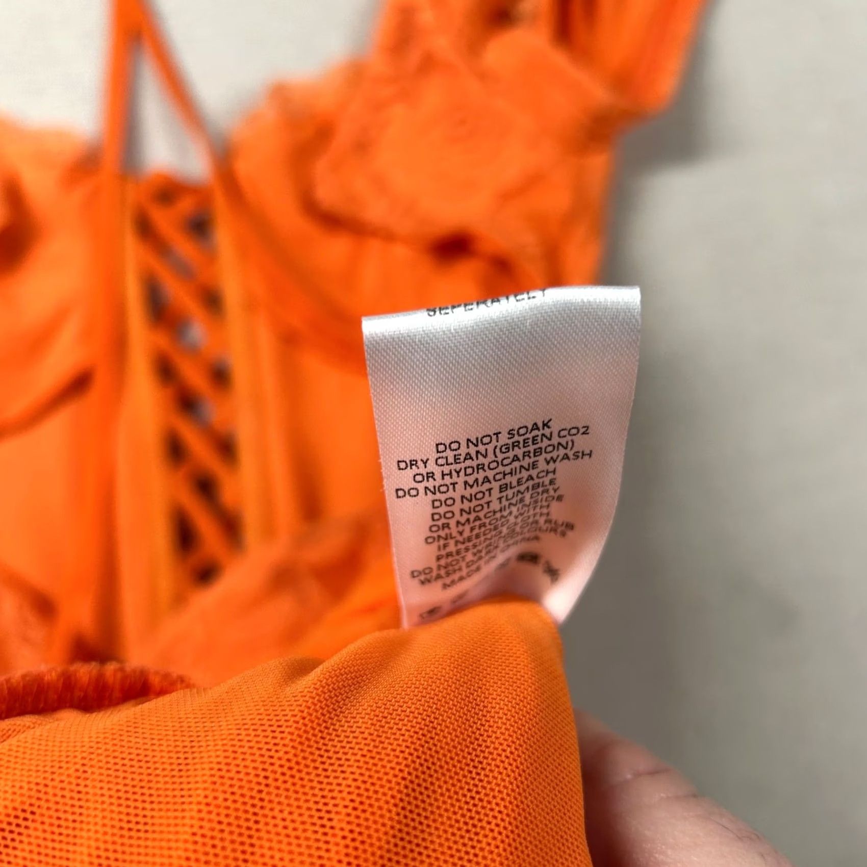 Vintage Outcast Dress Mini Jacquard Fitted Tiered Sexy Tie Club Miami Womens M Orange Size M / US 6-8 / IT 42-44 - 6 Thumbnail