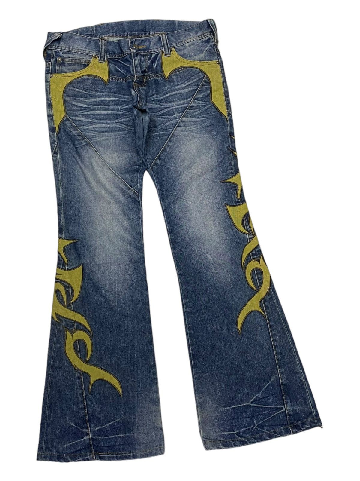 Tornado Mart Tornado Mart Tribal Flare Bootcut Jeans Size US 34 / EU 50 - 2 Thumbnail
