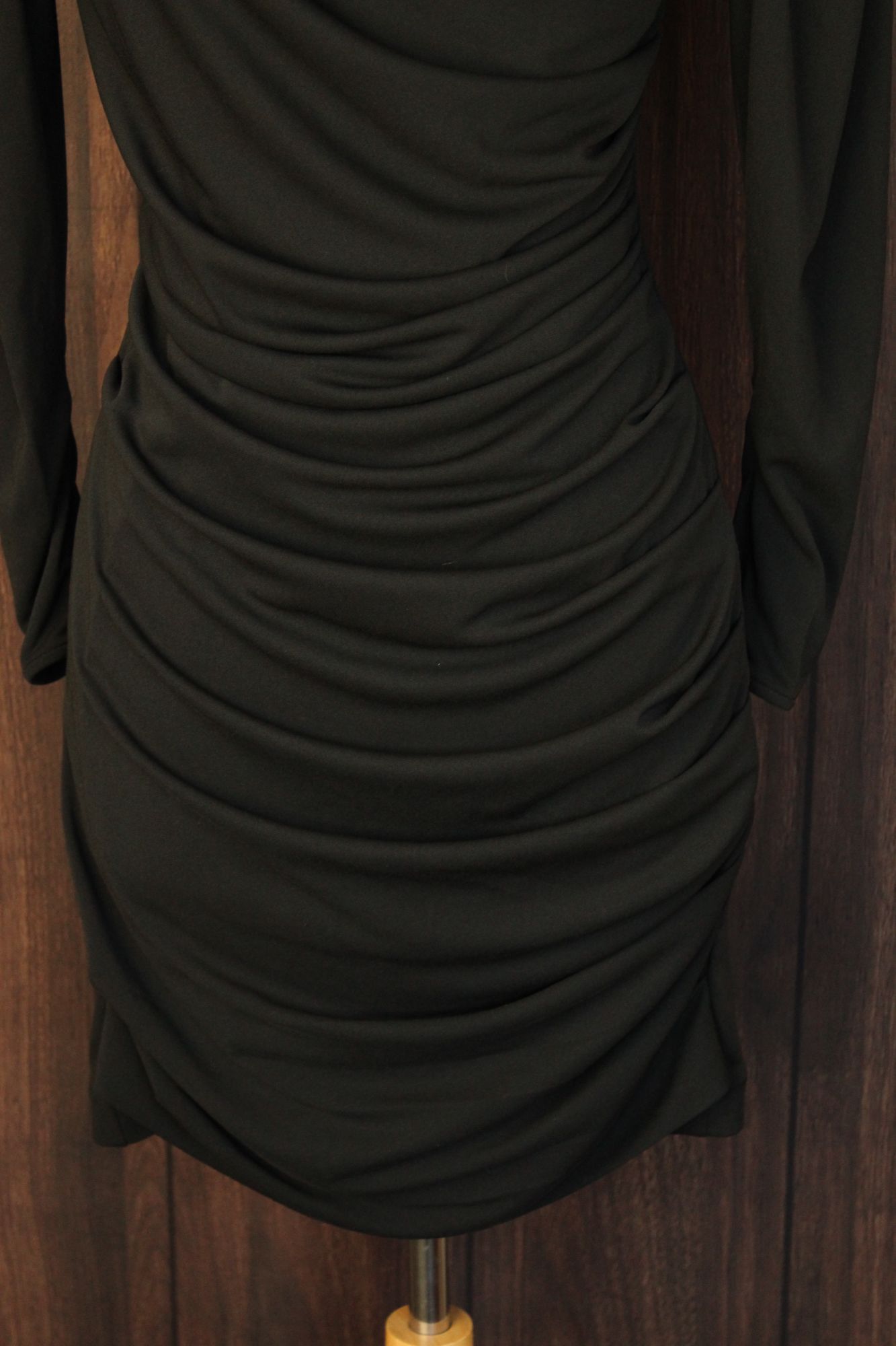 Anine Bing Anine Bing Alaia Dress, New With Tags, Black Ruched Bodycon, Size M / US 6-8 / IT 42-44 - 4 Thumbnail