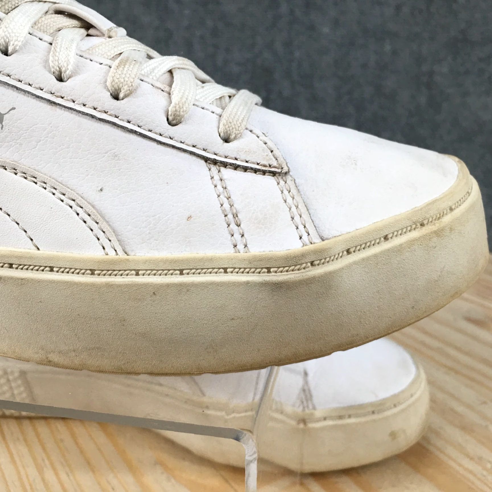 Puma Puma Shoes Womens 8.5 Smash Platform V2 Low Top Sneakers 373035-01 White Leather Size M / US 6-8 / IT 42-44 - 6 Thumbnail