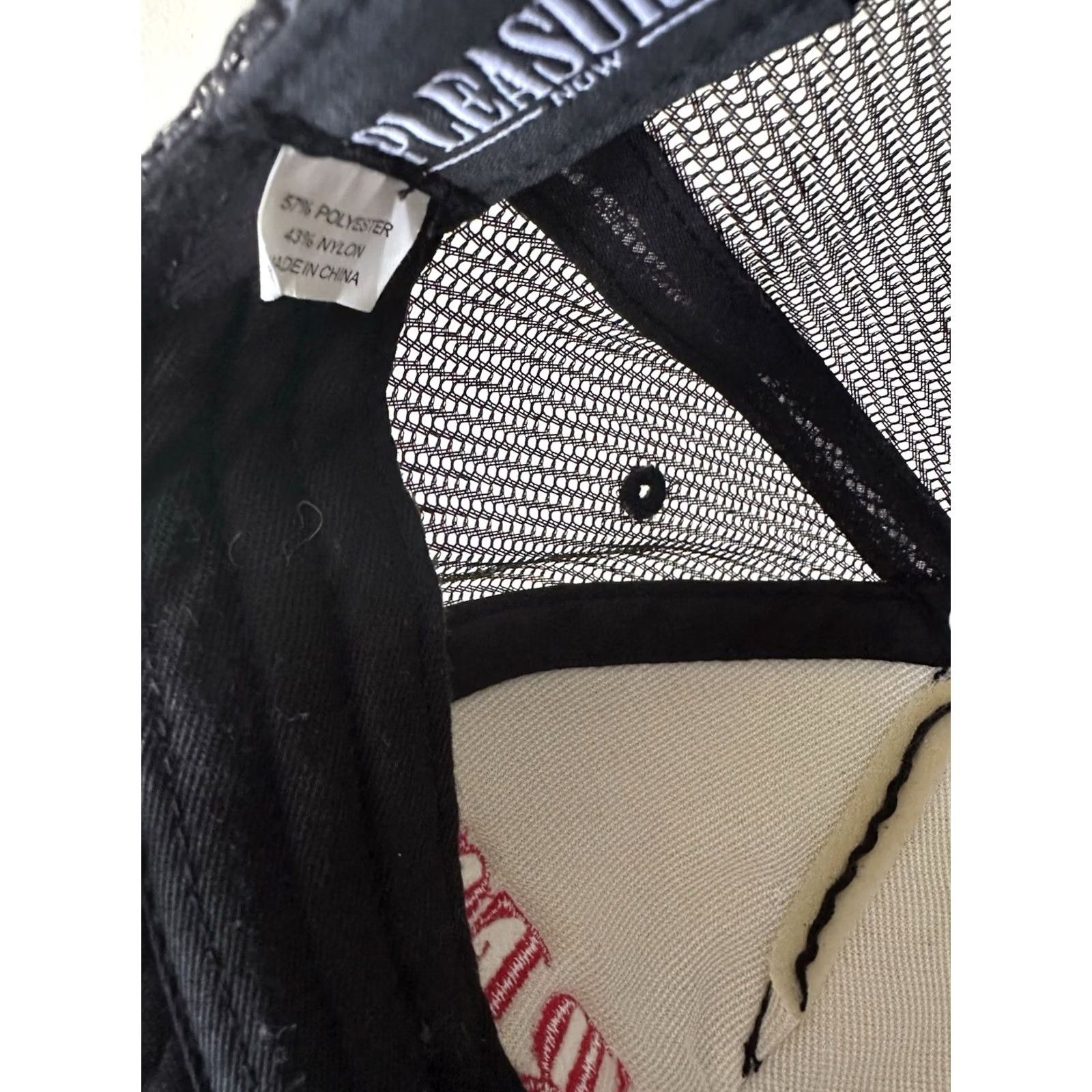 Pleasures Pleasures Hat Mens One Size Black Lithium Trucker Cap Sold Our Everywhere Red Embroidery Size ONE SIZE - 7 Thumbnail
