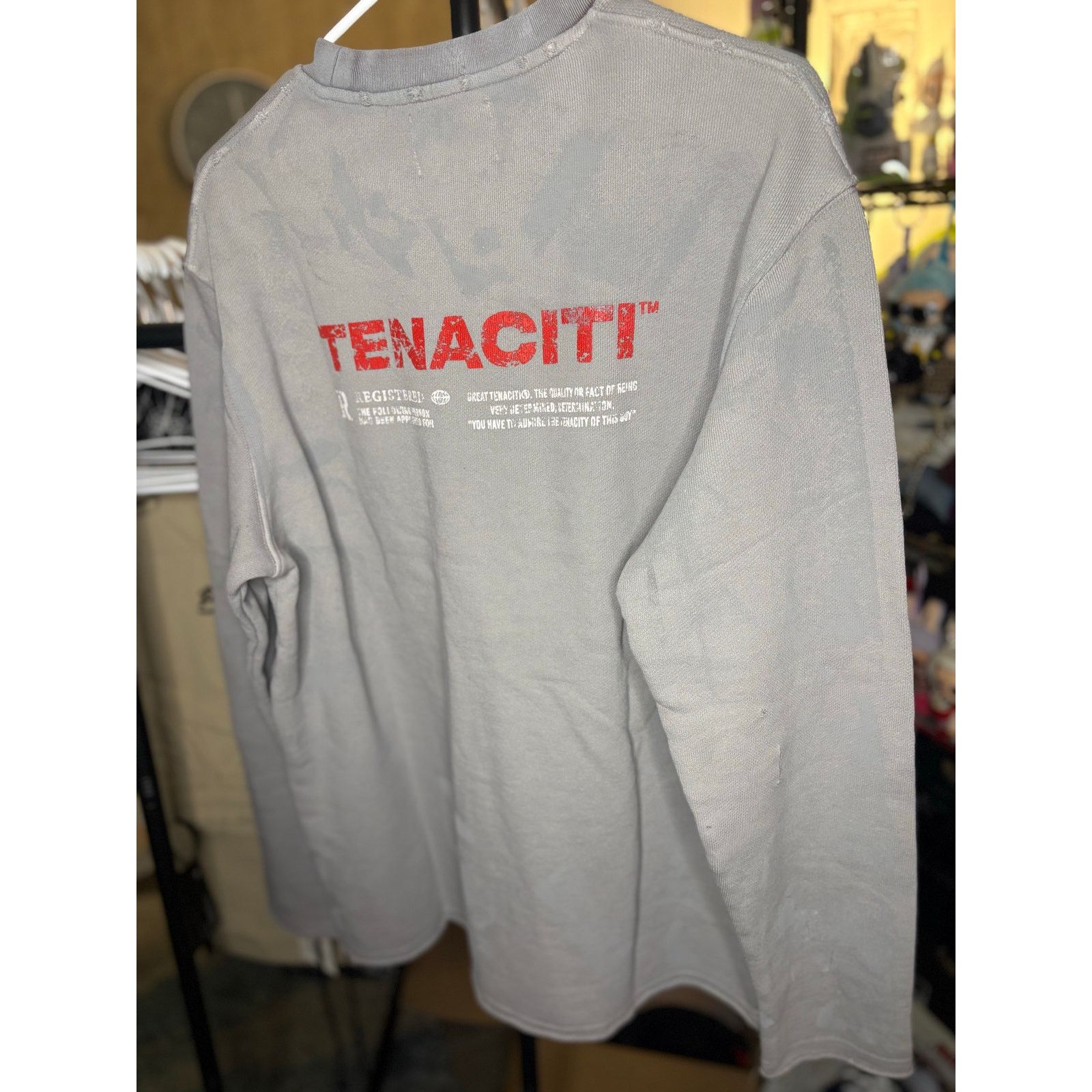 Other NWT Sz. M - Tenaciti Crew Neck Sweatshirt (Gray/Red) Size US M / EU 48-50 / 2 - 6 Thumbnail