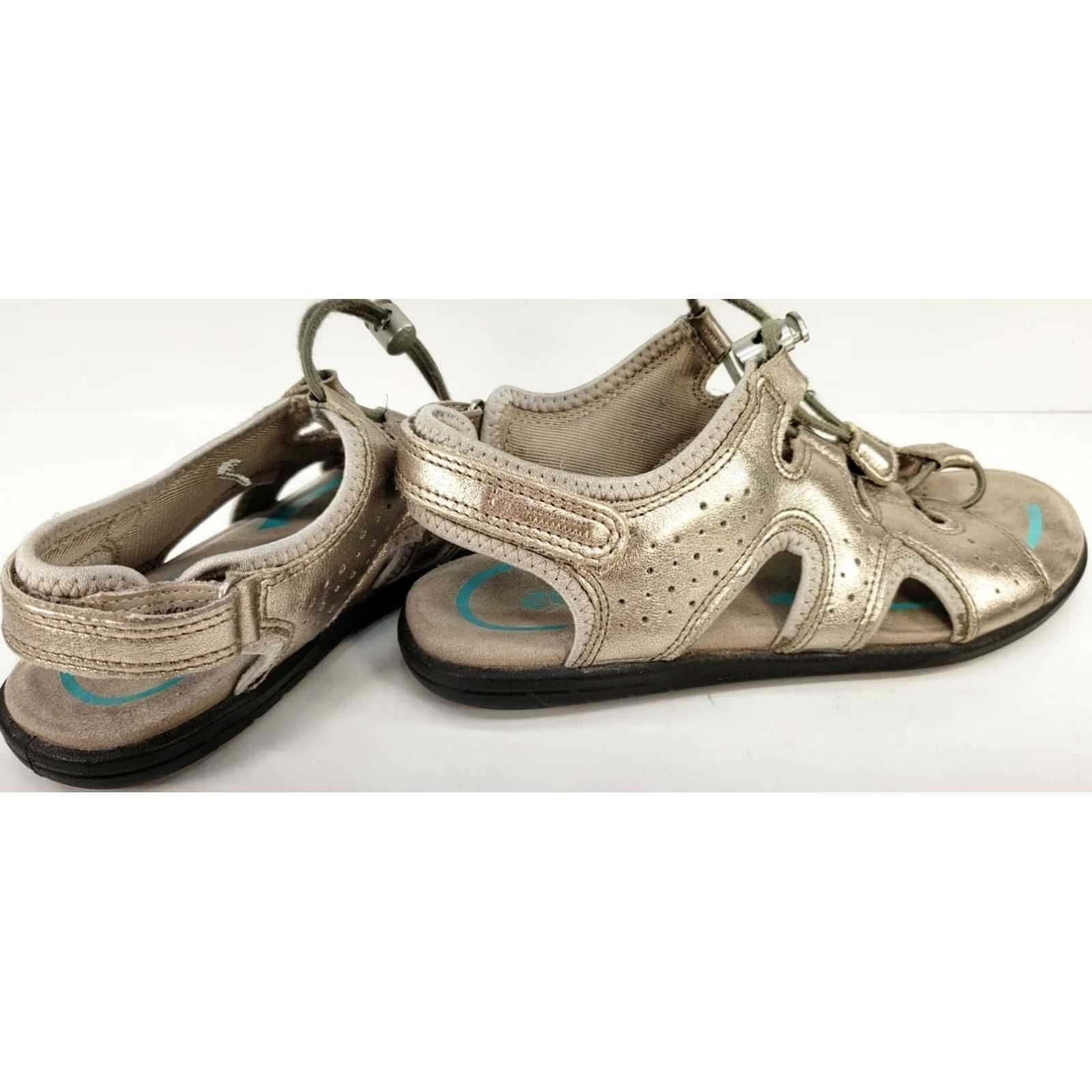 Ecco ECCO Gladiator Womens Pewter Toggle Metallic Slingback Sandals Size Size US 5.5 / IT 35.5 - 5 Thumbnail