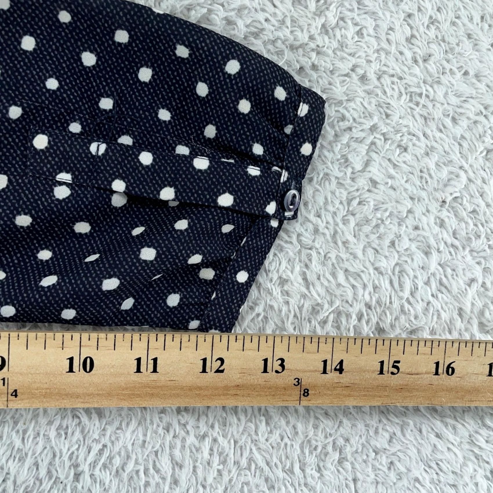 NYDJ NYDJ Shirt Womens Small Blue White Polka Dot 3/4 Sleeve Blouse Top Body Size S / US 4 / IT 40 - 6 Thumbnail