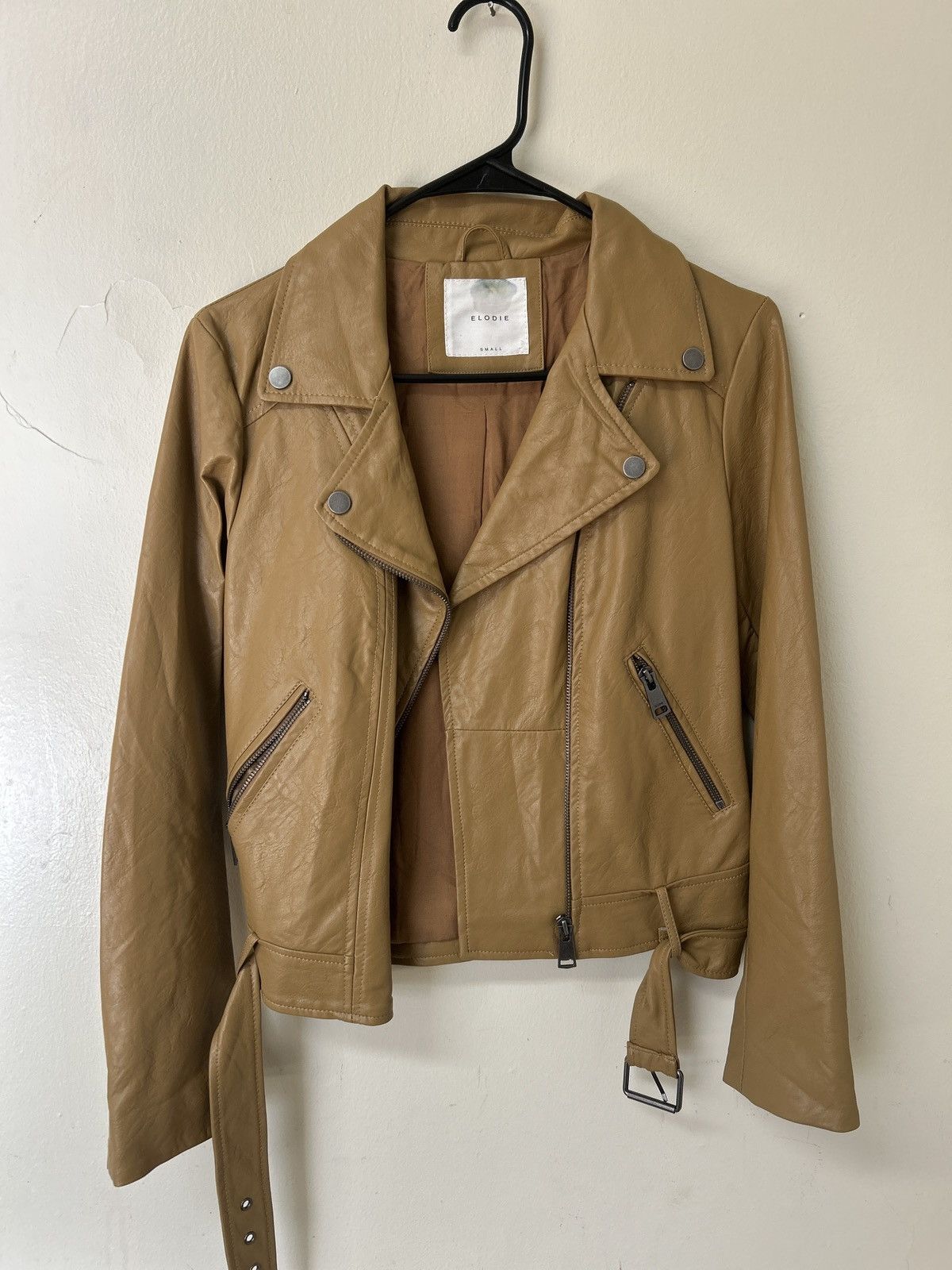 Other Women’s Tan Elodie faux leather jacket Small Size S / US 4 / IT 40 - 2 Thumbnail
