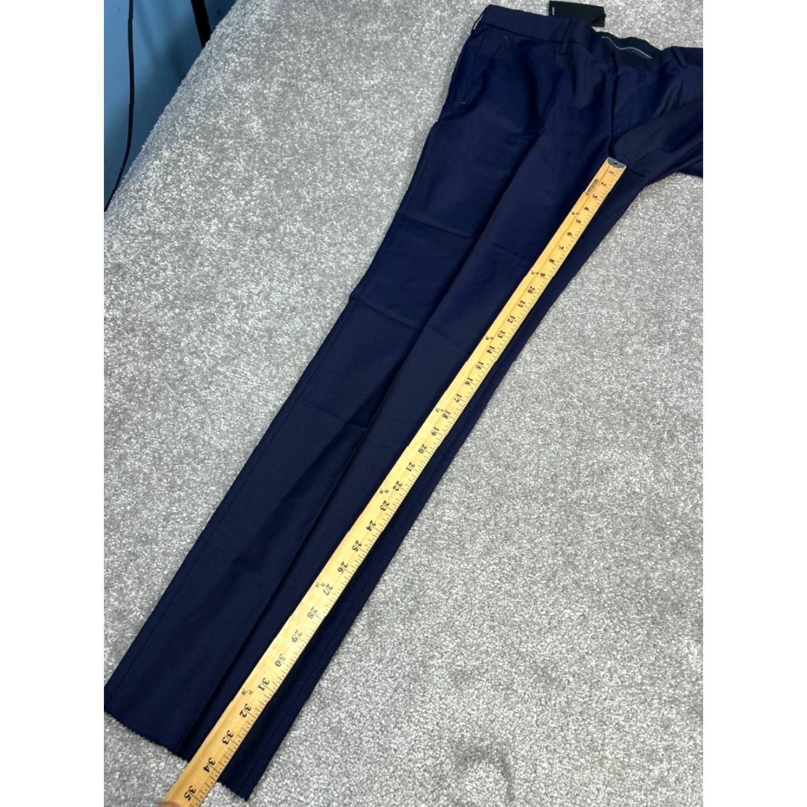 Hugo Boss Hugo Boss Dress Pants Mens 34 Blue Virgin Wool Low Rise Straight Leg Business Size US 34 / EU 50 - 5 Thumbnail