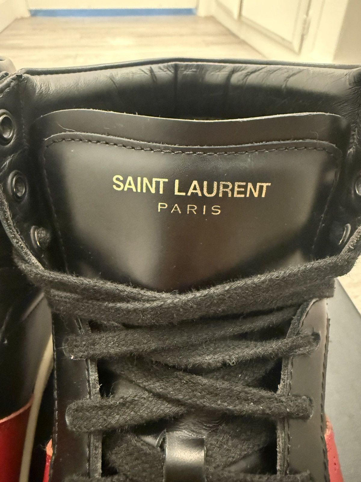 Saint Laurent Paris Saint Laurent Pairs SL/10H Black/Red Size EU 41 Size US 8 / EU 41 - 9 Thumbnail