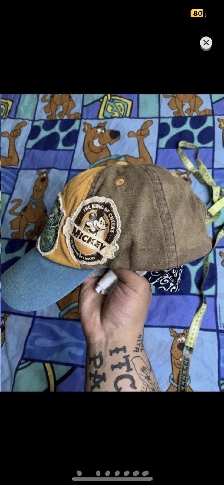 Disney ***FINAL DROP***RARE 00s DISNEYLAND PATCHWORK CHARACTER CAP Size ONE SIZE - 2 Thumbnail