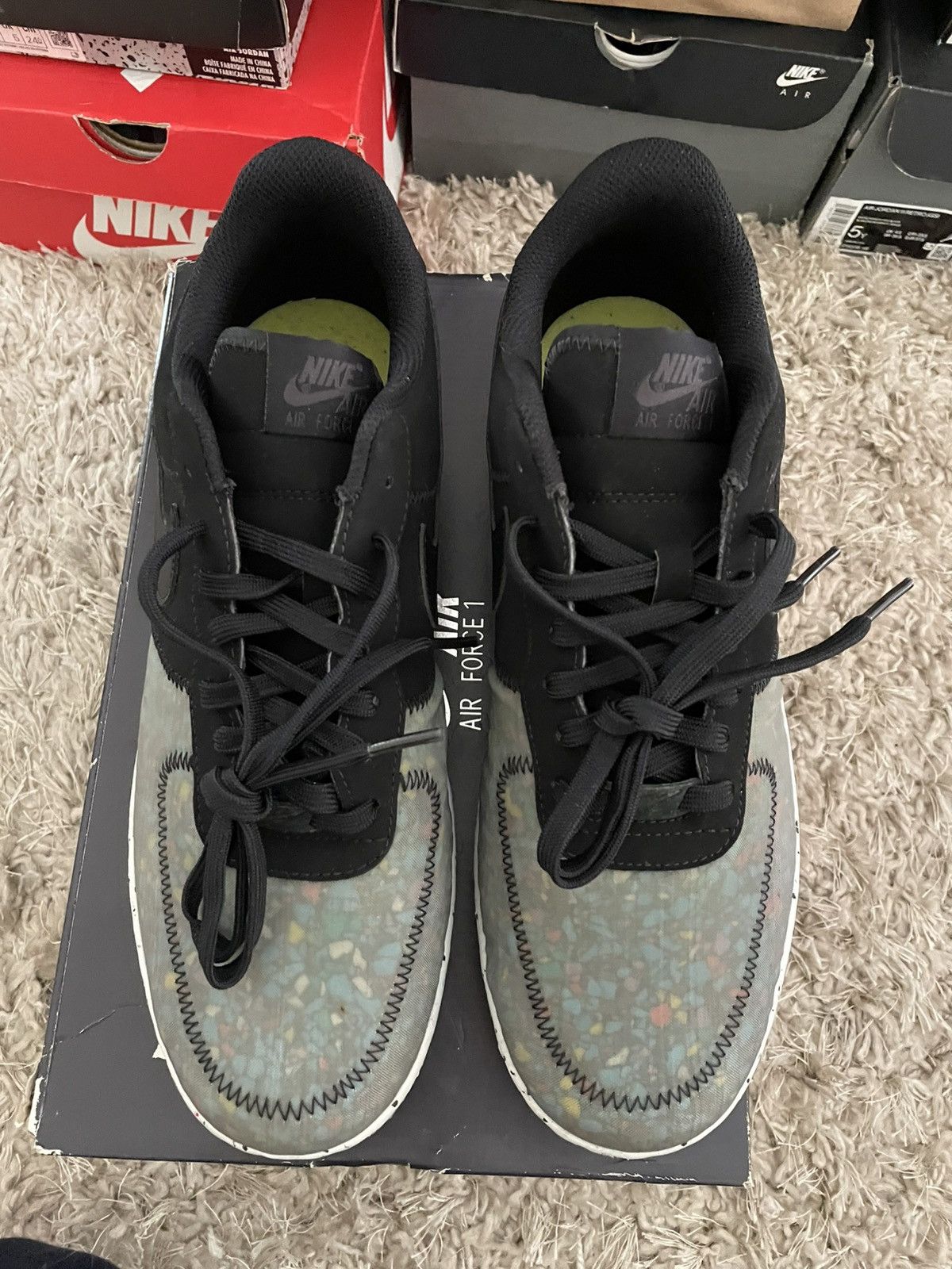 Nike Nike Air Force 1 Black Photon Dust Size US 10 / EU 43 - 5 Thumbnail