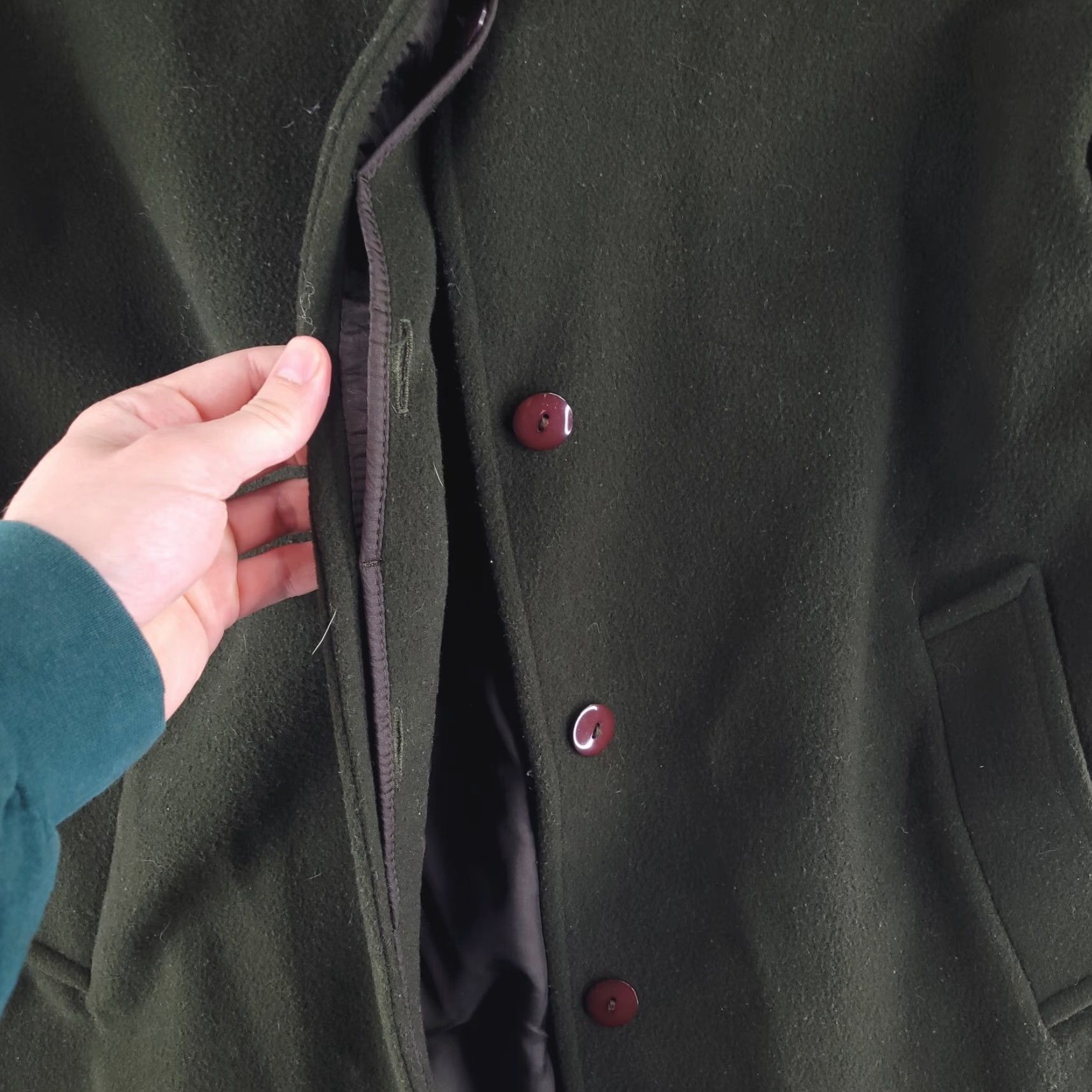 Preston & York Preston York Coat Womens 20W Dark Olive Green Wool Long Trench Overcoat Size 3XL / US 20-22 - 5 Thumbnail