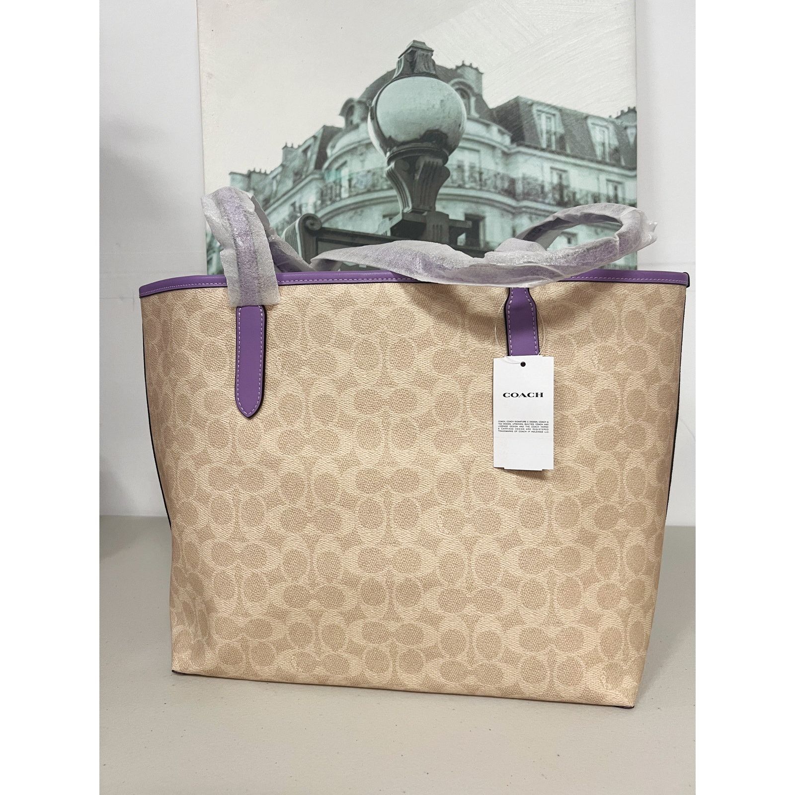 Coach Coach CV976 Tote Bag In Signature Canvas Size ONE SIZE - 2 Thumbnail