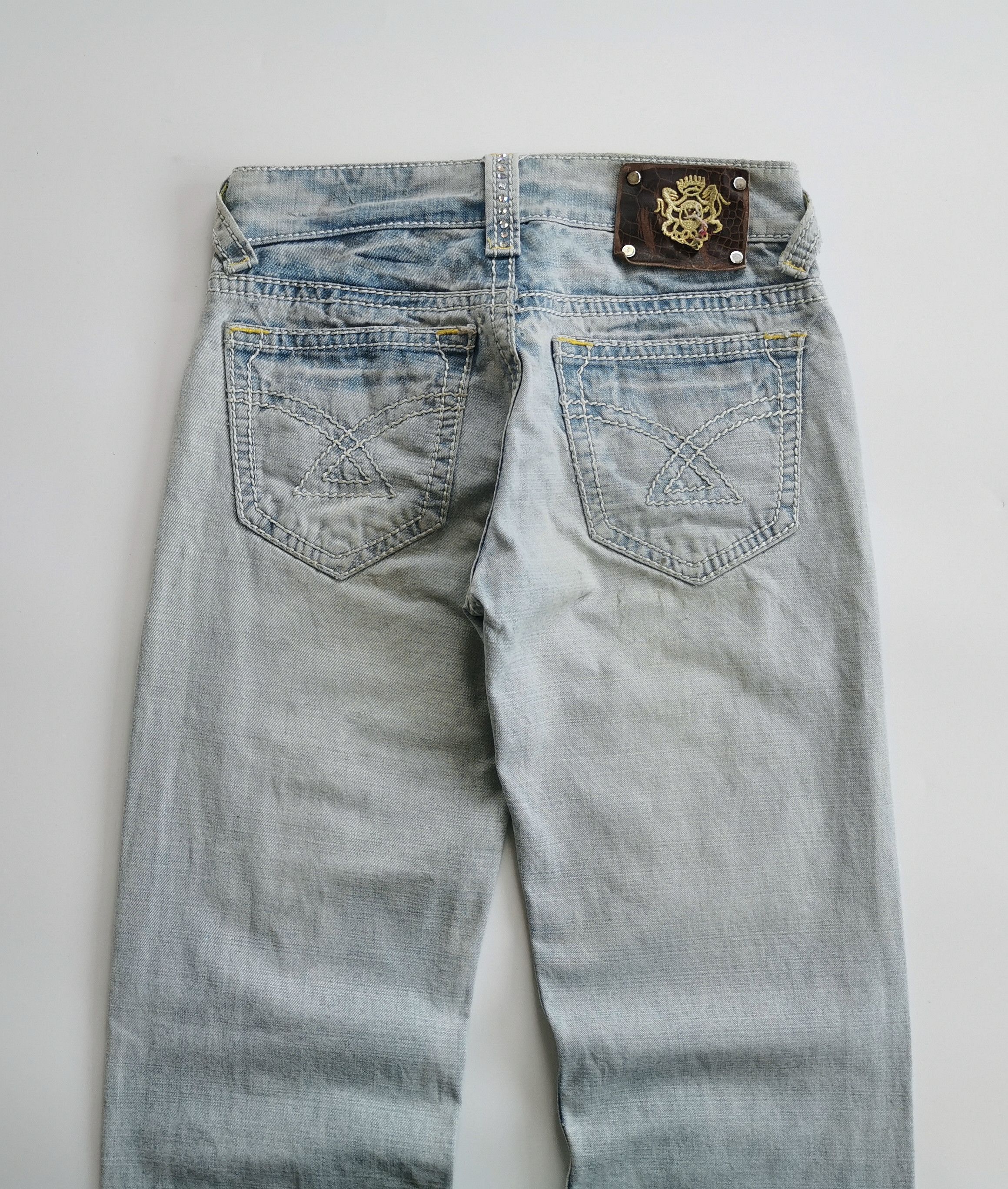 Le Grande Bleu (L.G.B.) Capture Denim Rhinestone Studded Distressed Denim Jeans Size US 28 / EU 44 - 5 Thumbnail