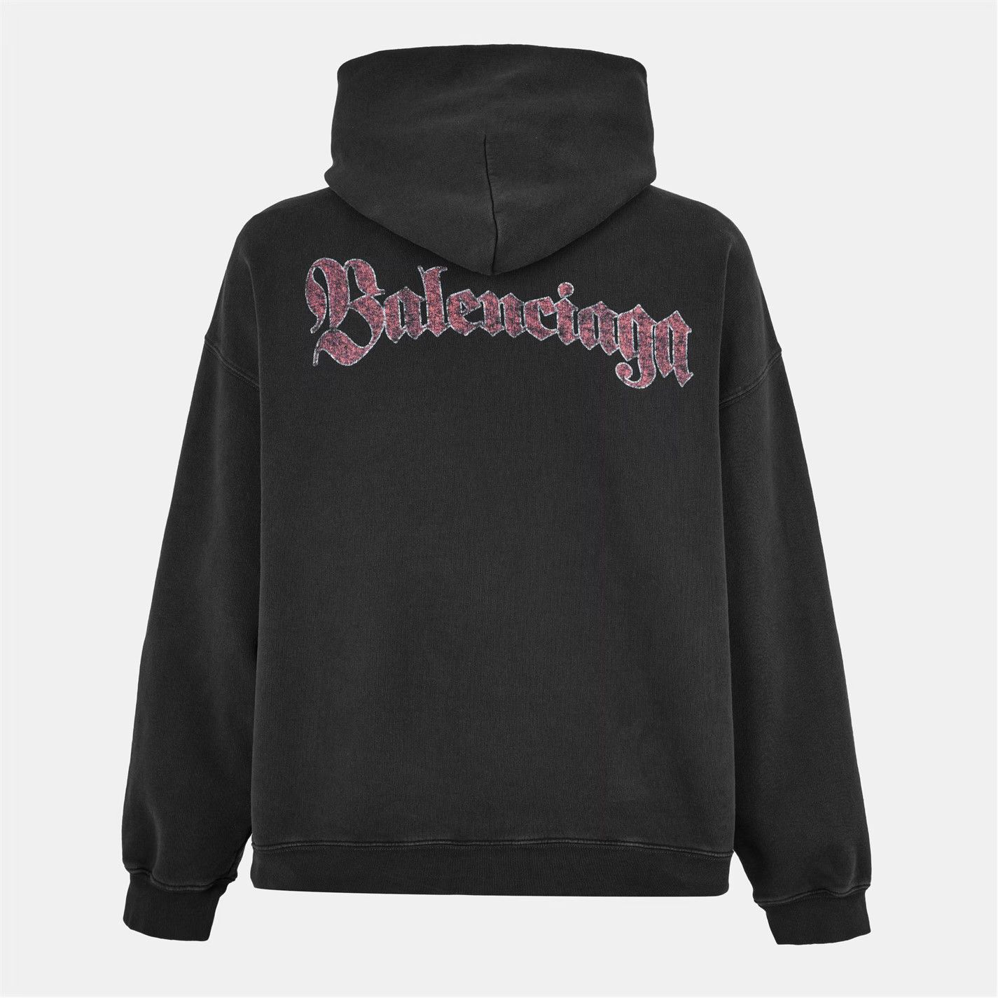 Balenciaga o1g2r1mq0226 Spiral Crest Pull Over Hoodie In Black Size US L / EU 52-54 / 3 - 2 Thumbnail