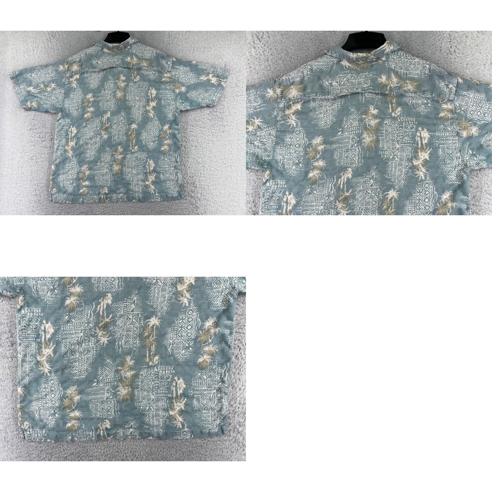 Vintage VINTAGE Red Turtle Shirt Adult Medium Teal Palm Tribal Print 100% Silk Hawaiian Size US M / EU 48-50 / 2 - 9 Thumbnail